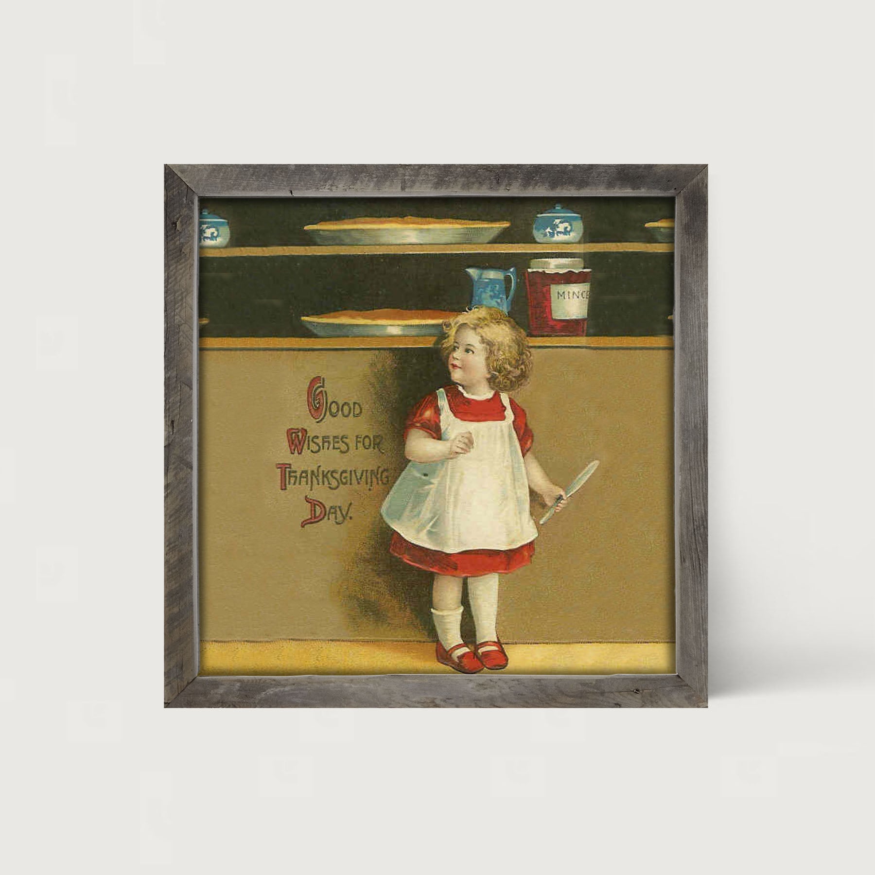 Good Wishes Pies - Framed art