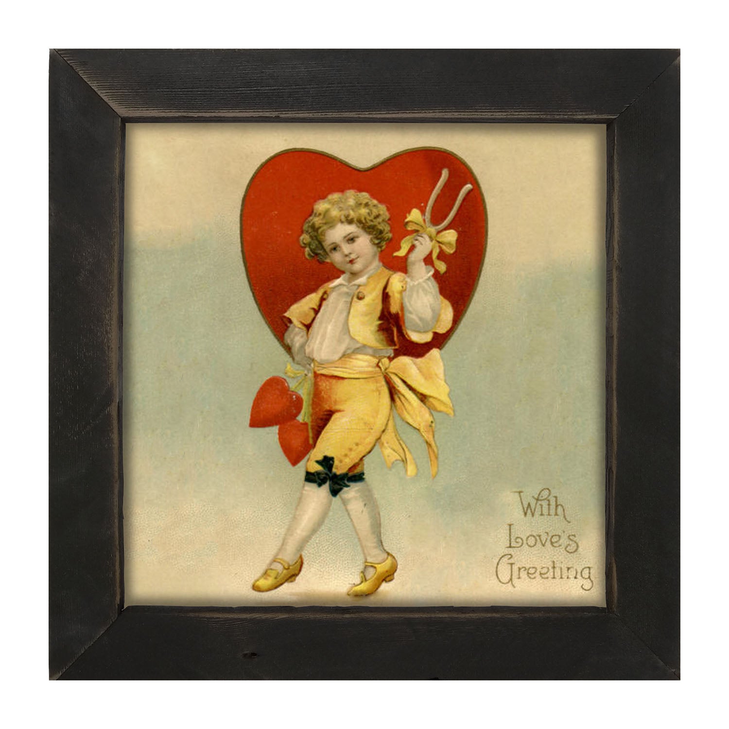 Boy with Big Heart - Framed art