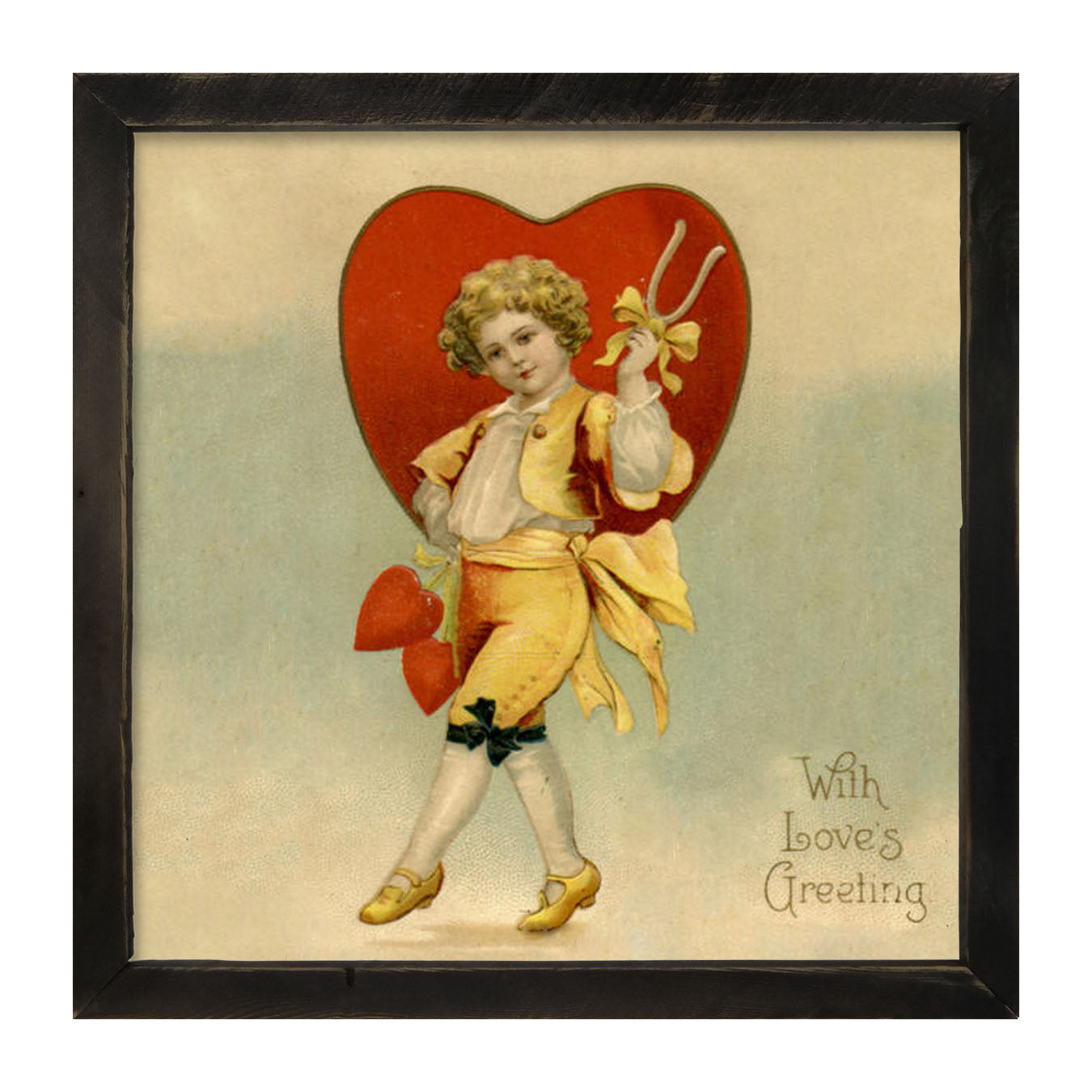 Boy with Big Heart - Framed art