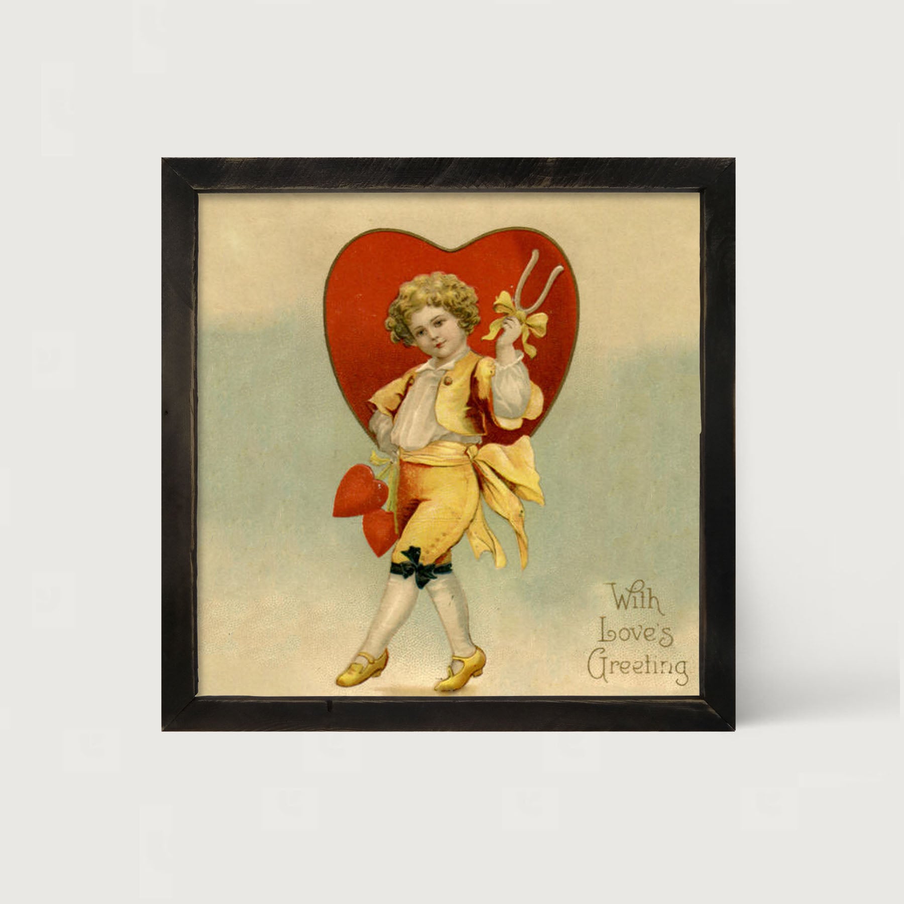 Boy with Big Heart - Framed art