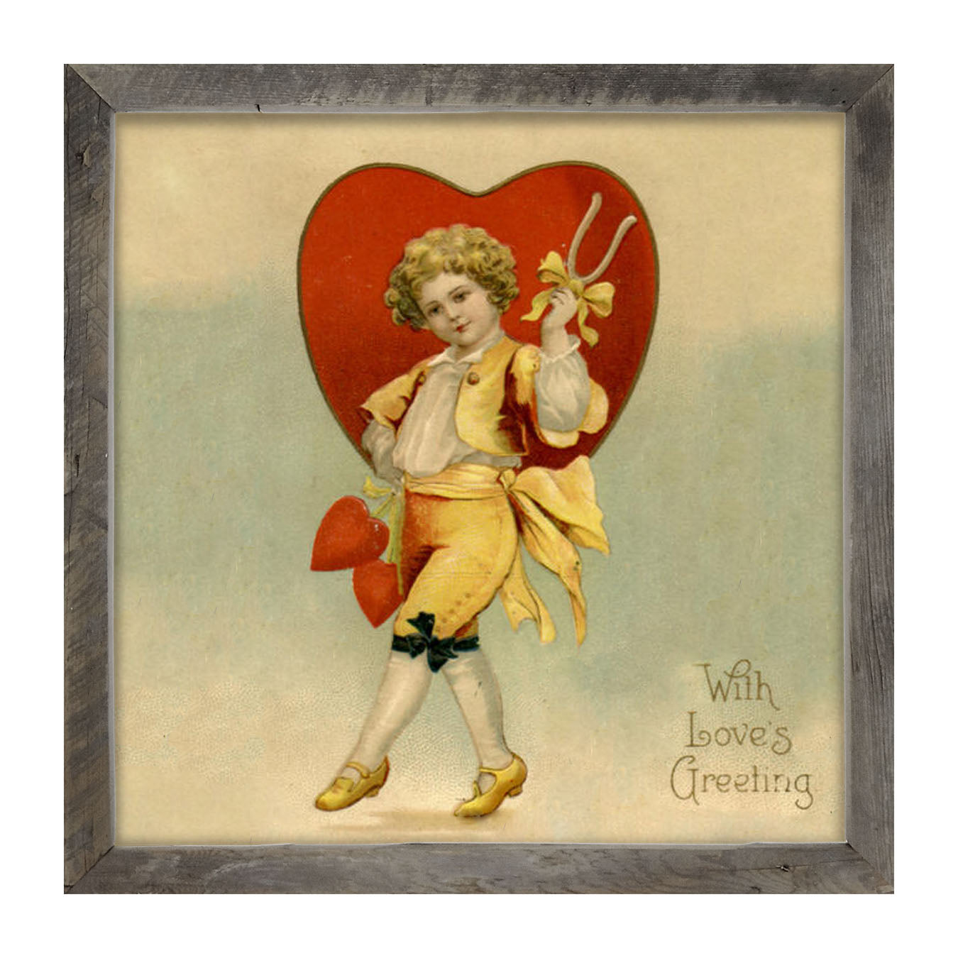 Boy with Big Heart - Framed art