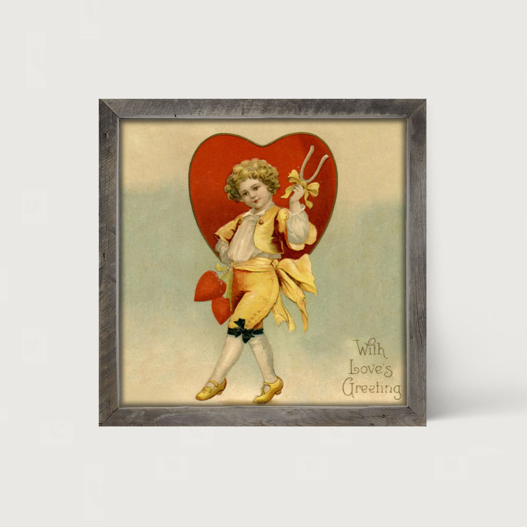 Boy with Big Heart - Framed art