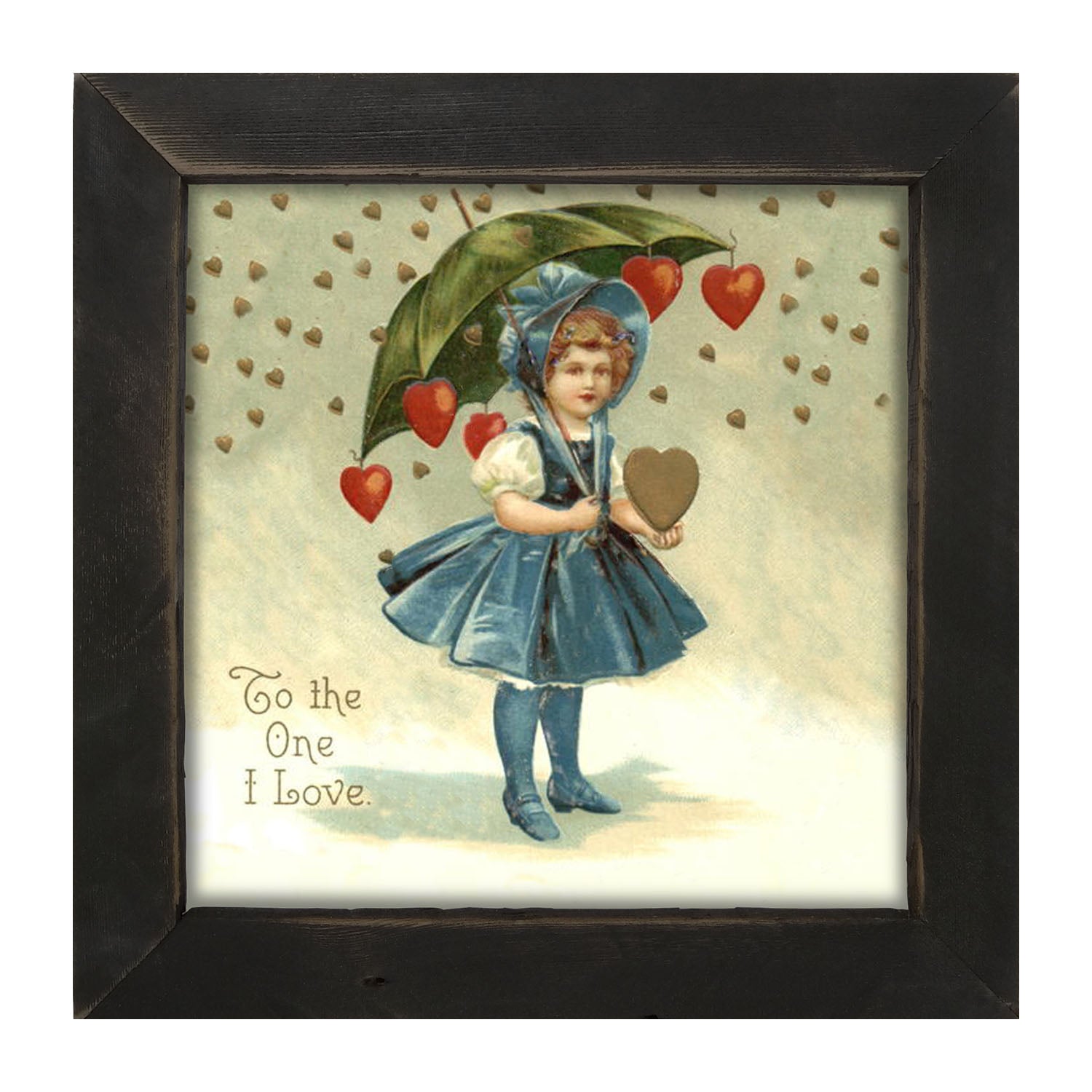 Raining Hearts - Framed art