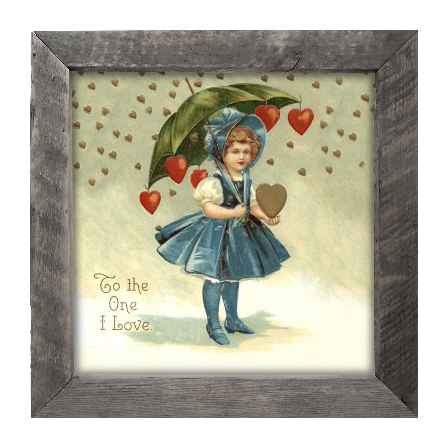 Raining Hearts - Framed art