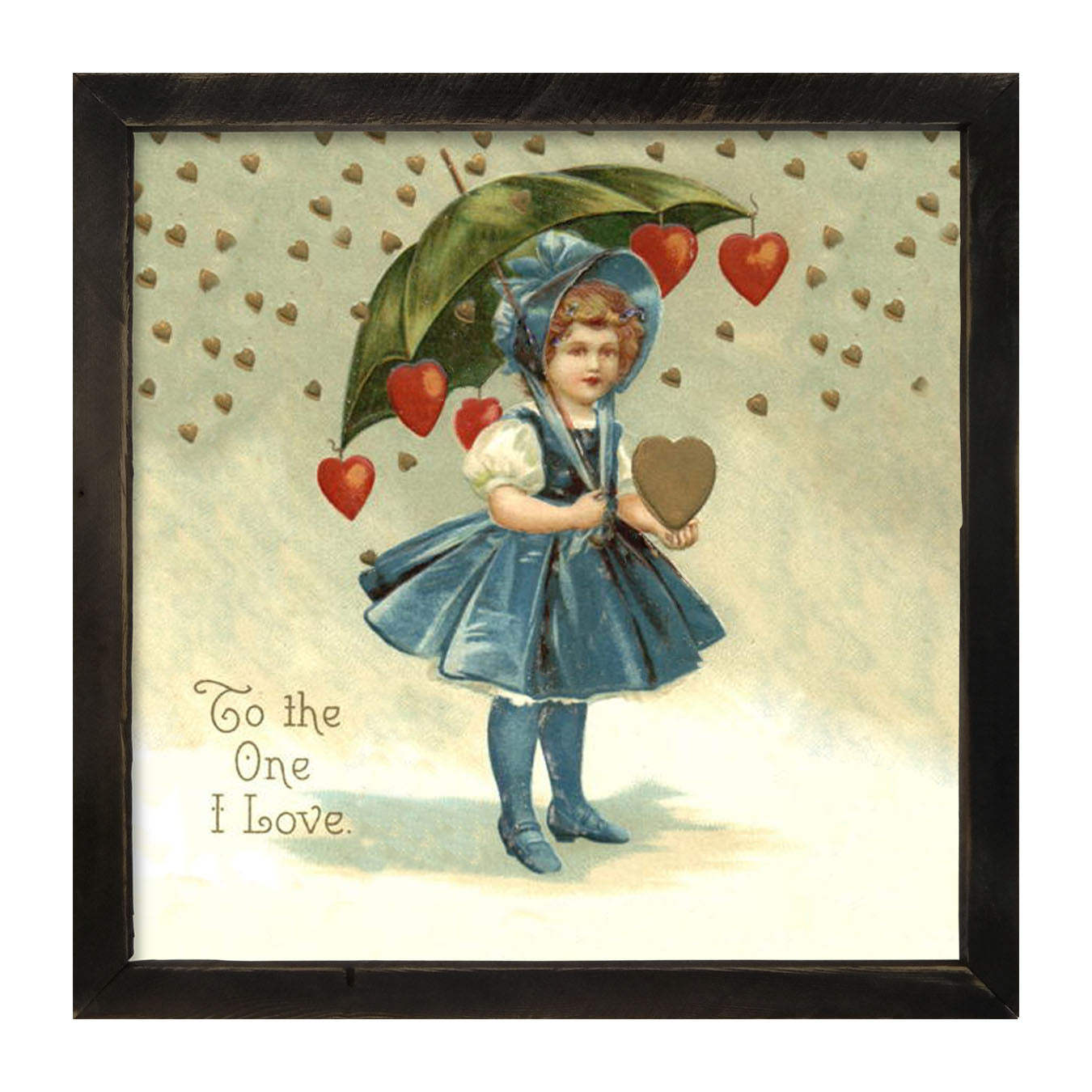Raining Hearts - Framed art