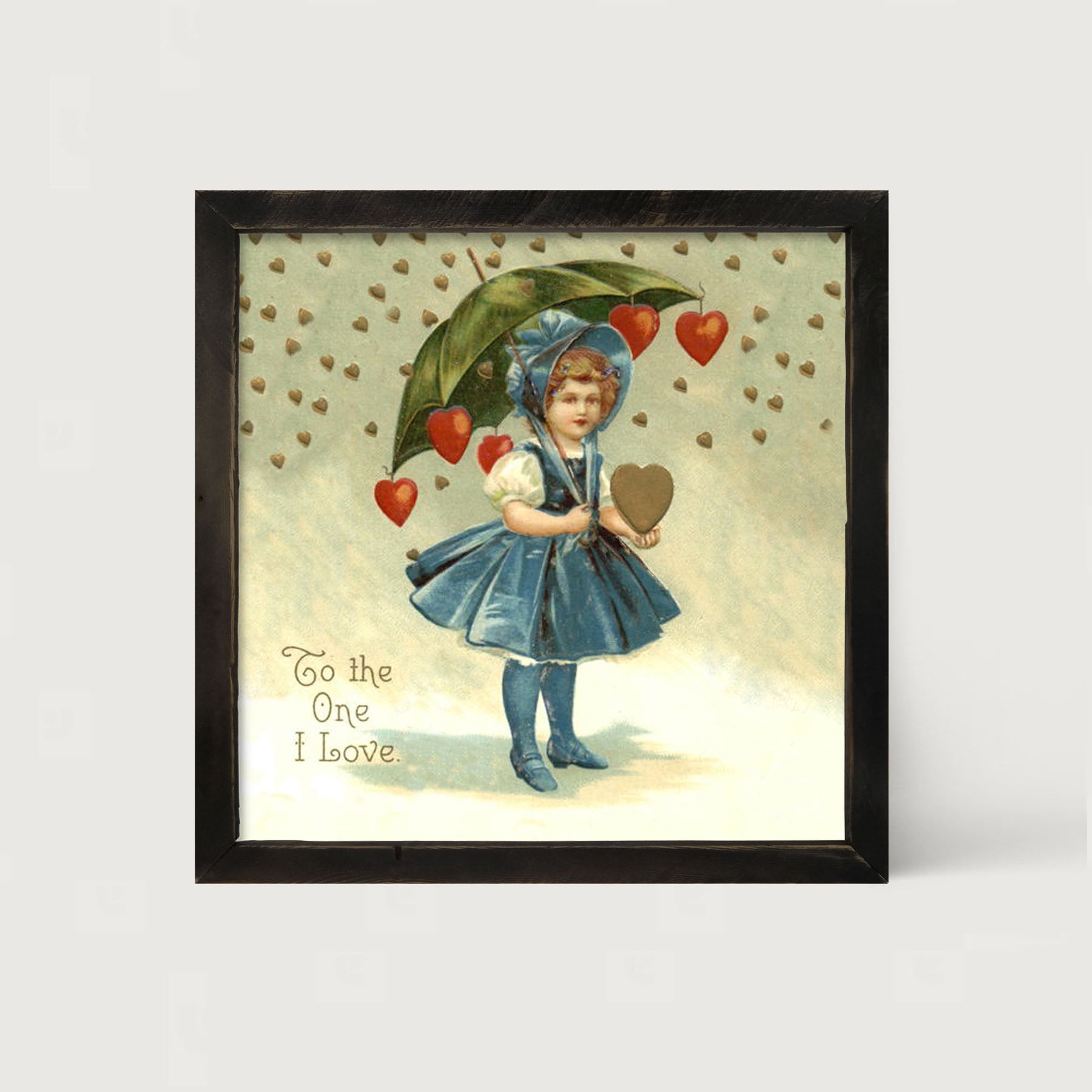 Raining Hearts - Framed art