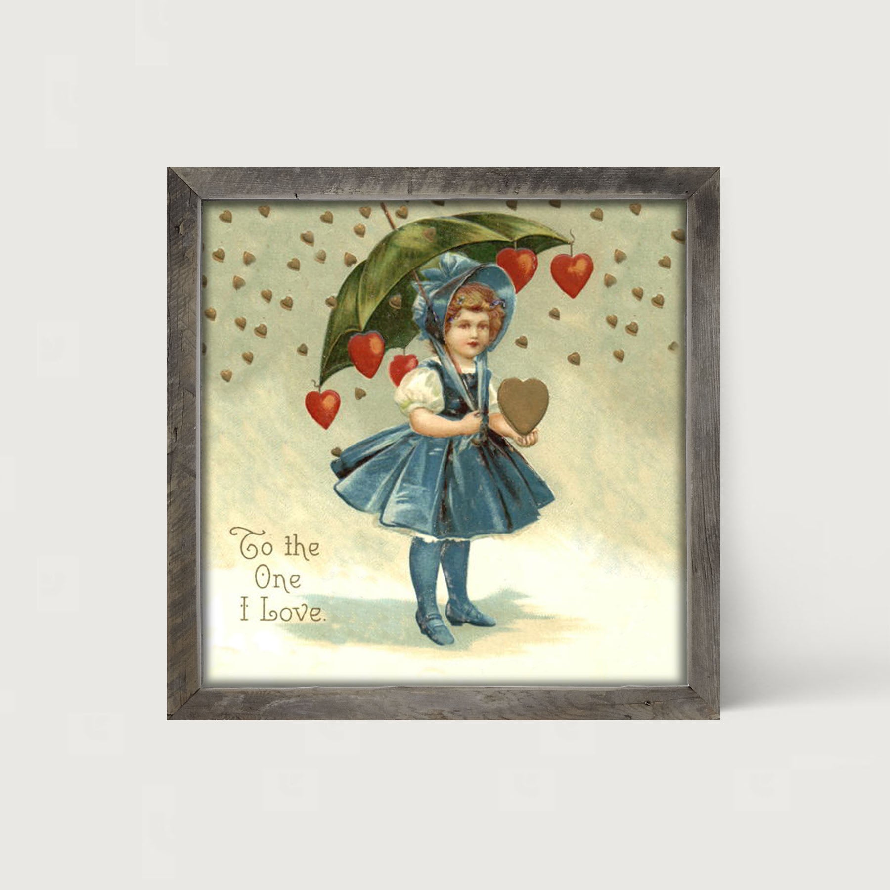 Raining Hearts - Framed art