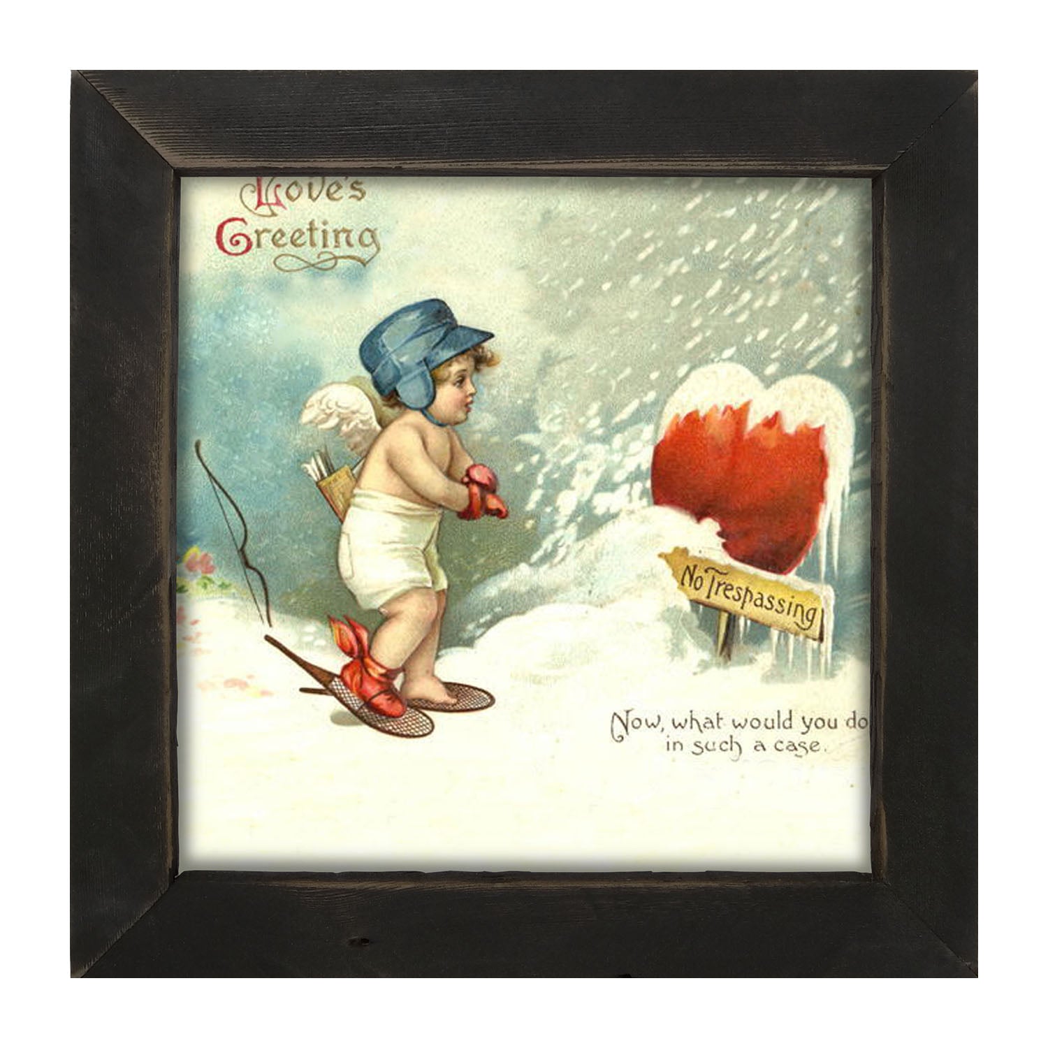 Snow Covered Heart - Framed art
