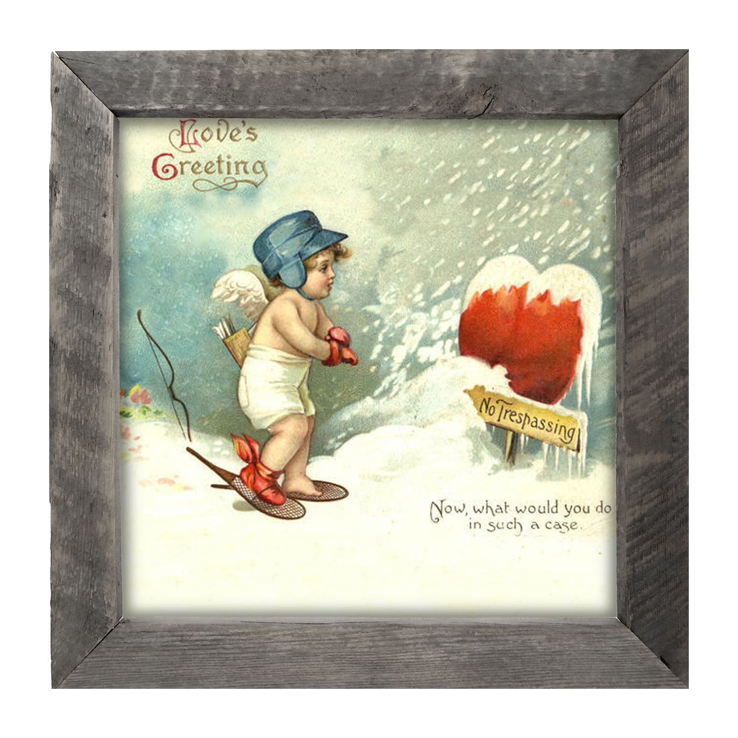 Snow Covered Heart - Framed art