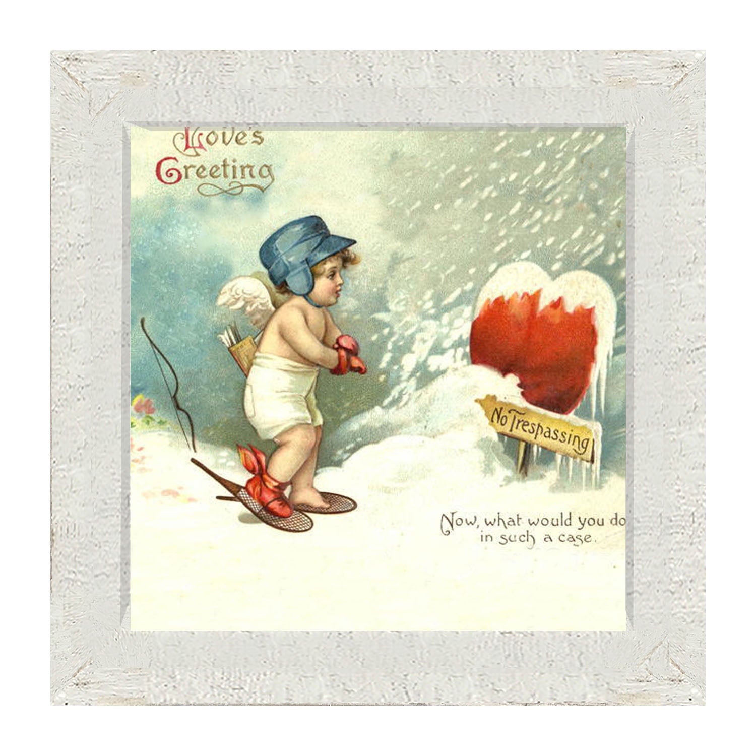 Snow Covered Heart - Framed art