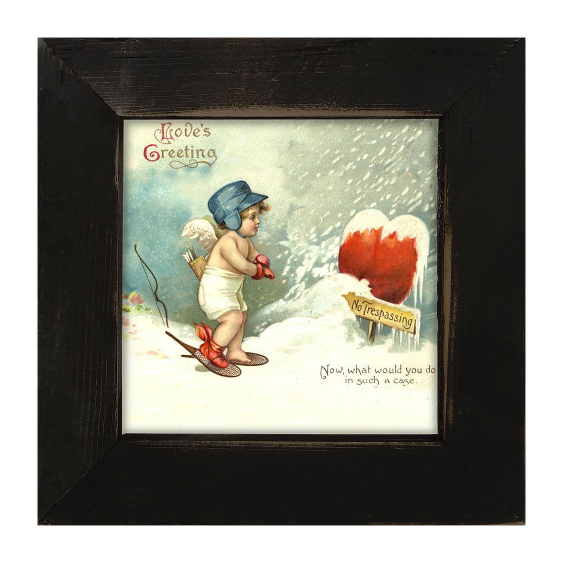 Snow Covered Heart - Framed art