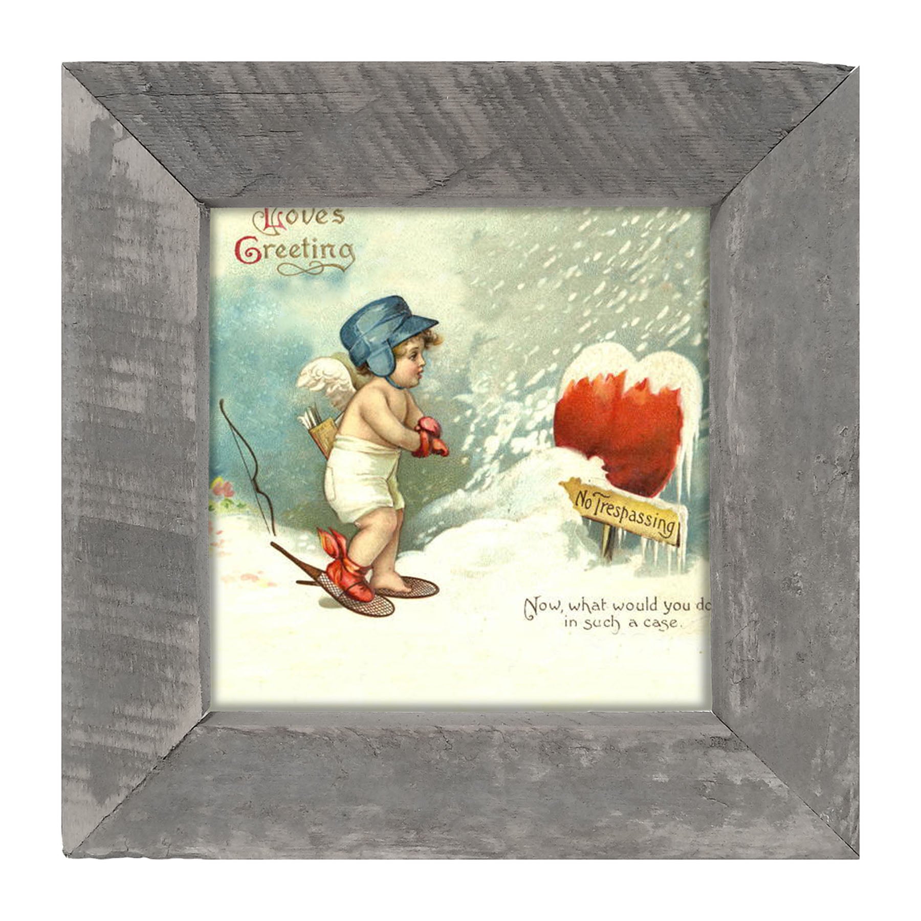 Snow Covered Heart - Framed art