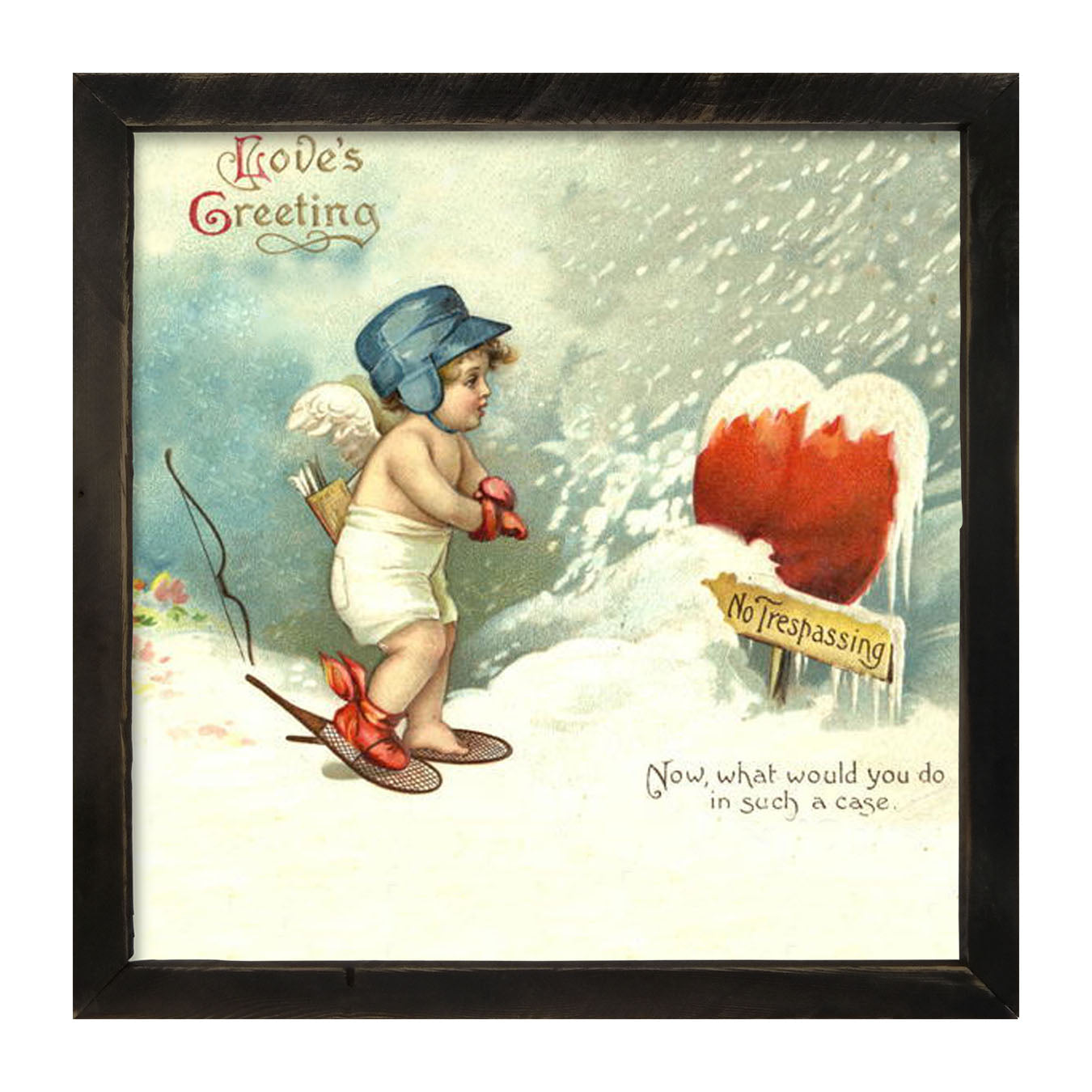 Snow Covered Heart - Framed art