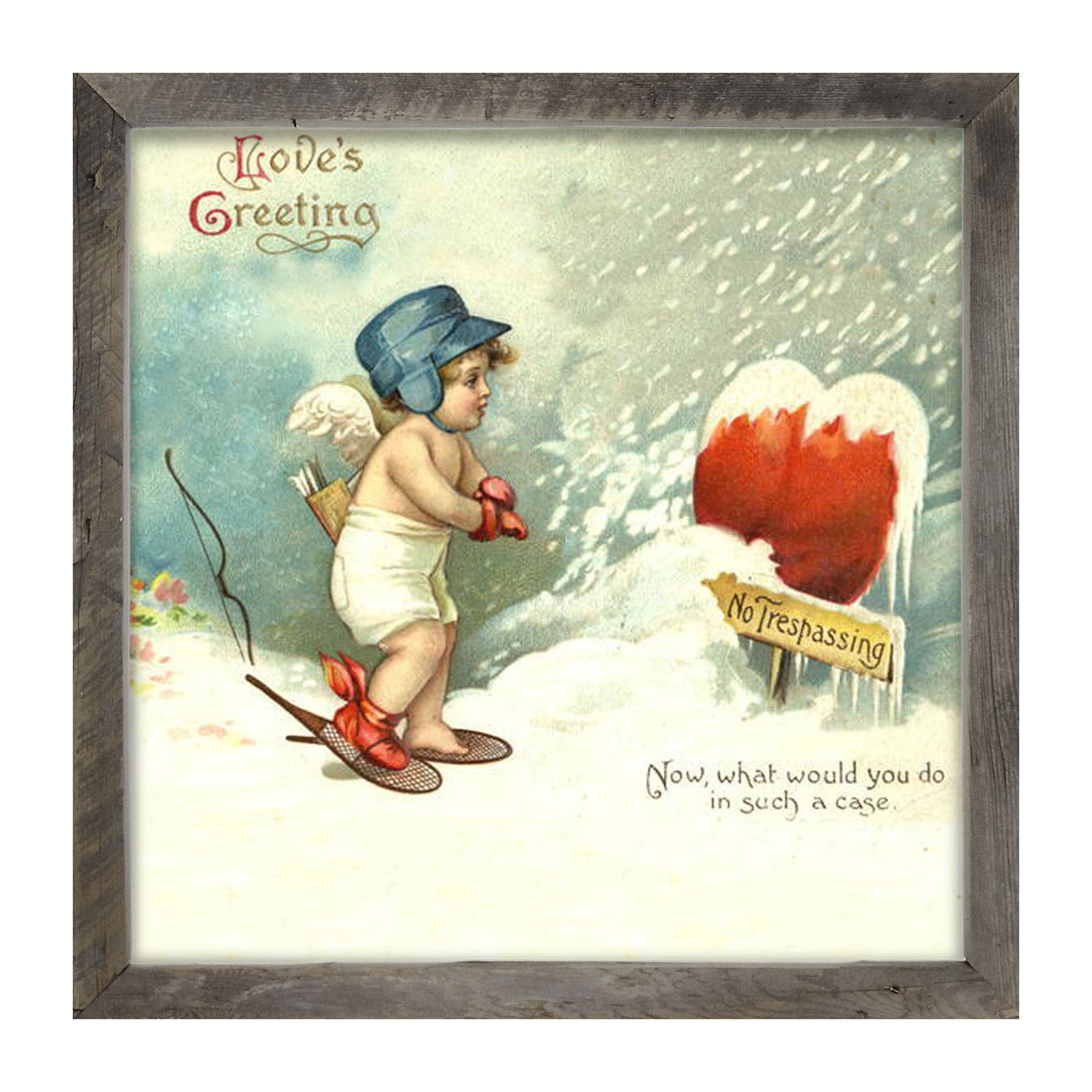 Snow Covered Heart - Framed art