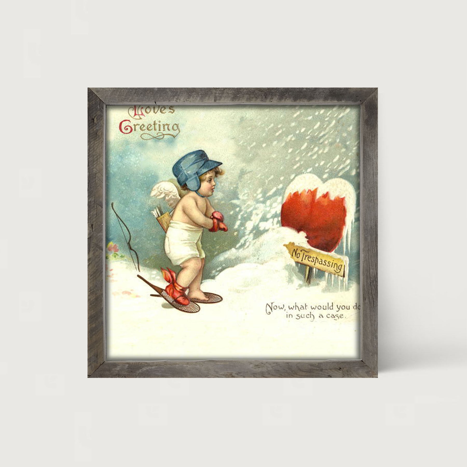 Snow Covered Heart - Framed art