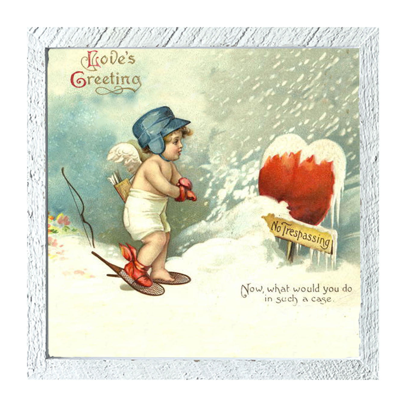 Snow Covered Heart - Framed art