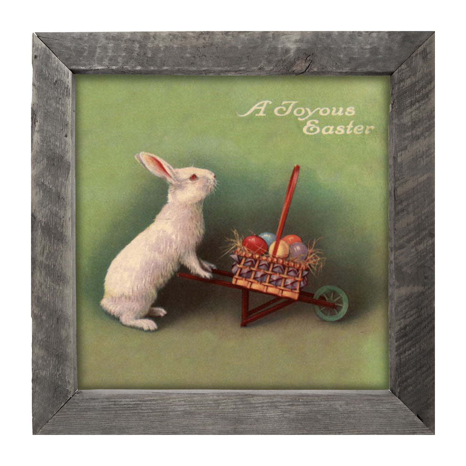 Green Pastel Bunnies - Framed art