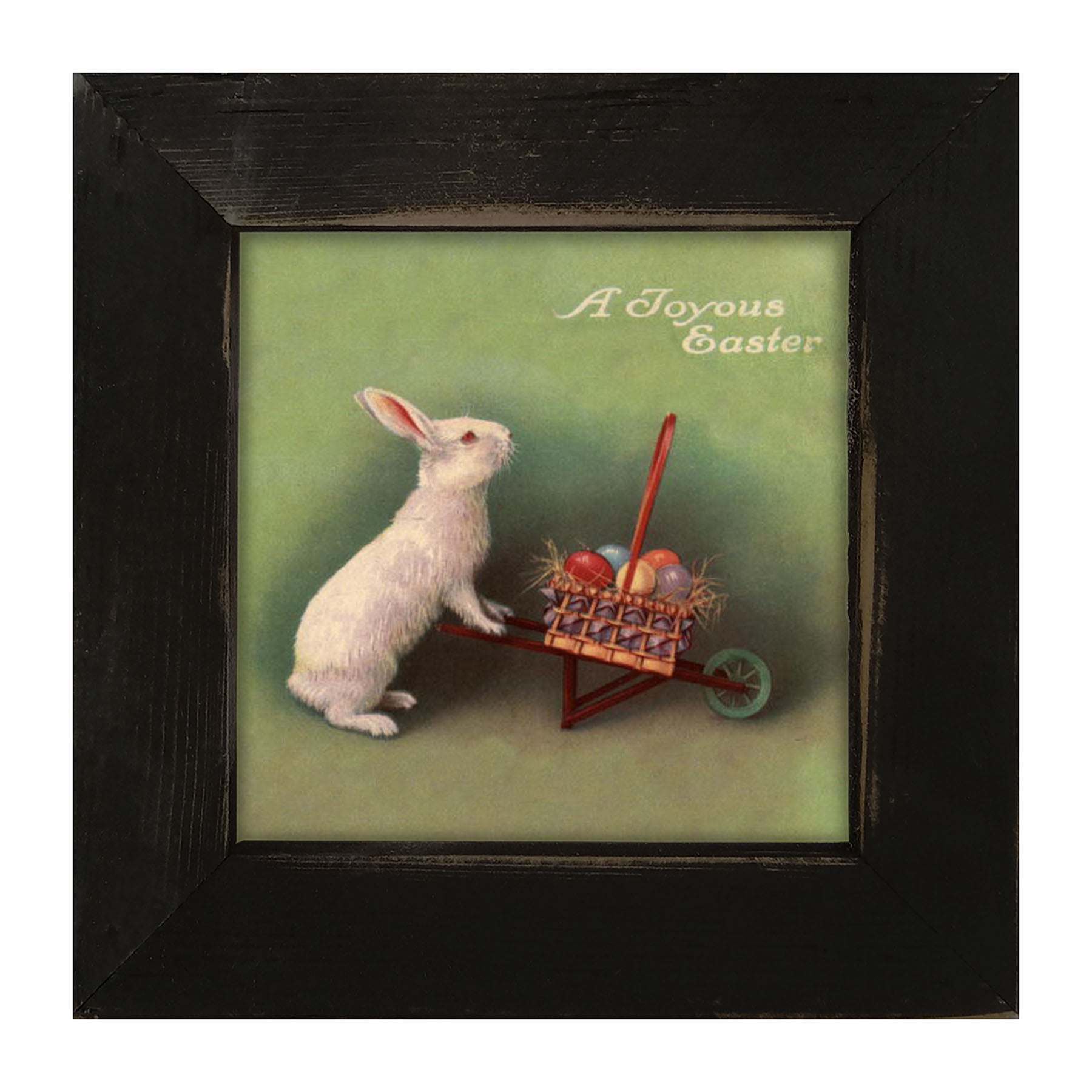 Green Pastel Bunnies - Framed art