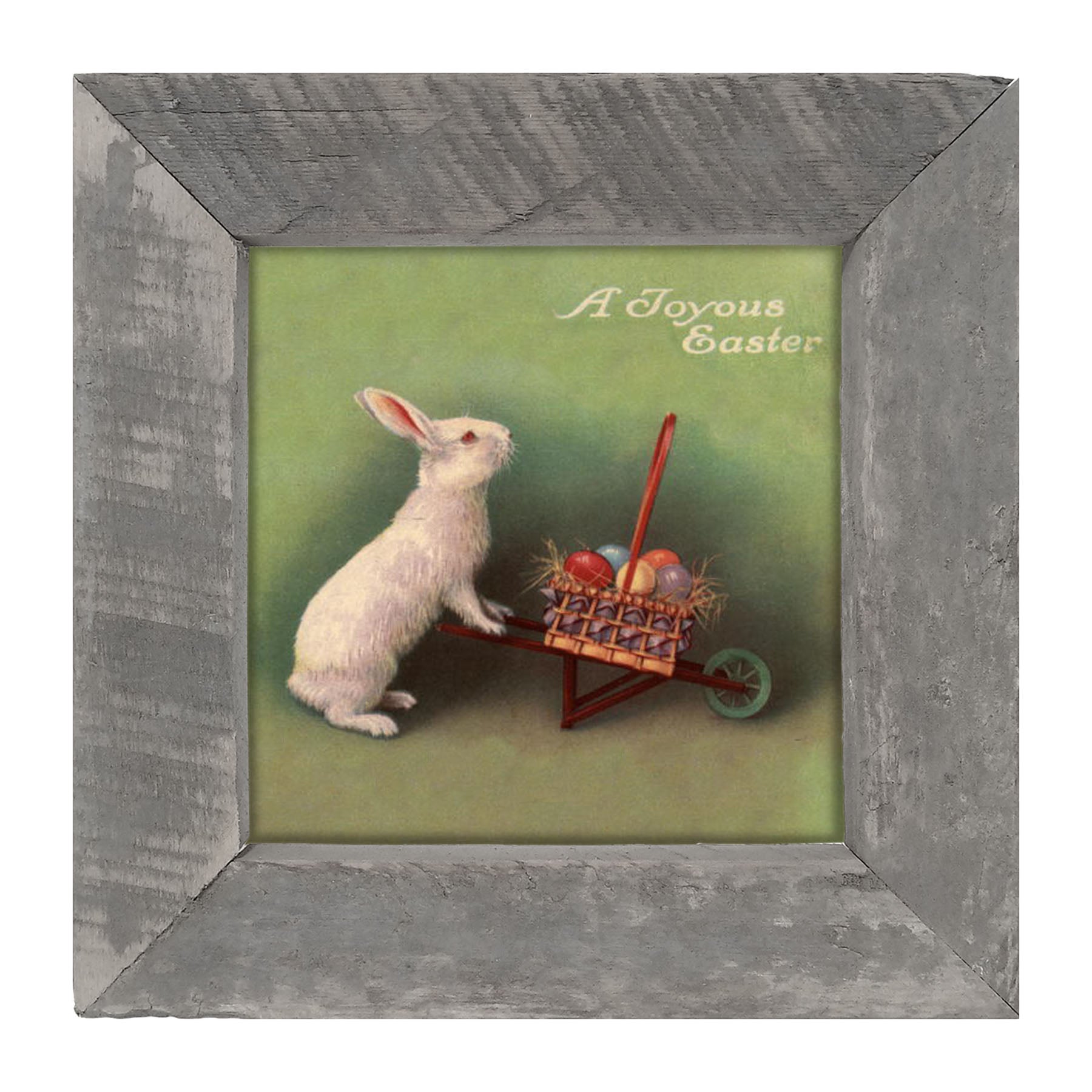 Green Pastel Bunnies - Framed art