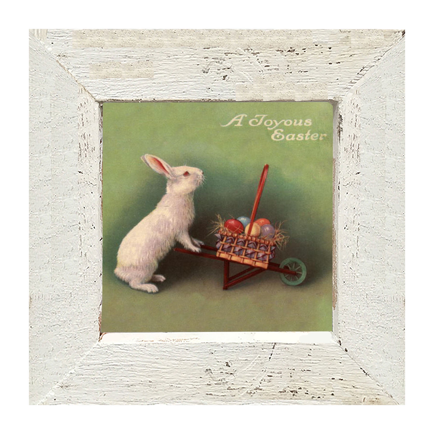 Green Pastel Bunnies - Framed art
