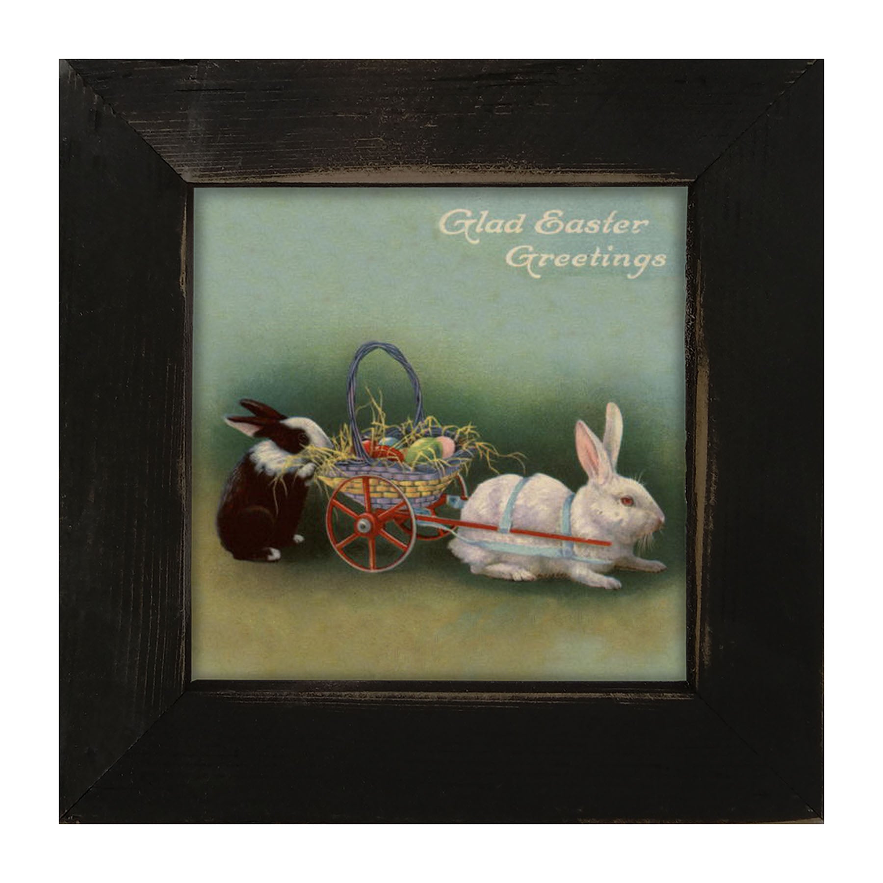 Blue Pastel Bunnies - Framed art