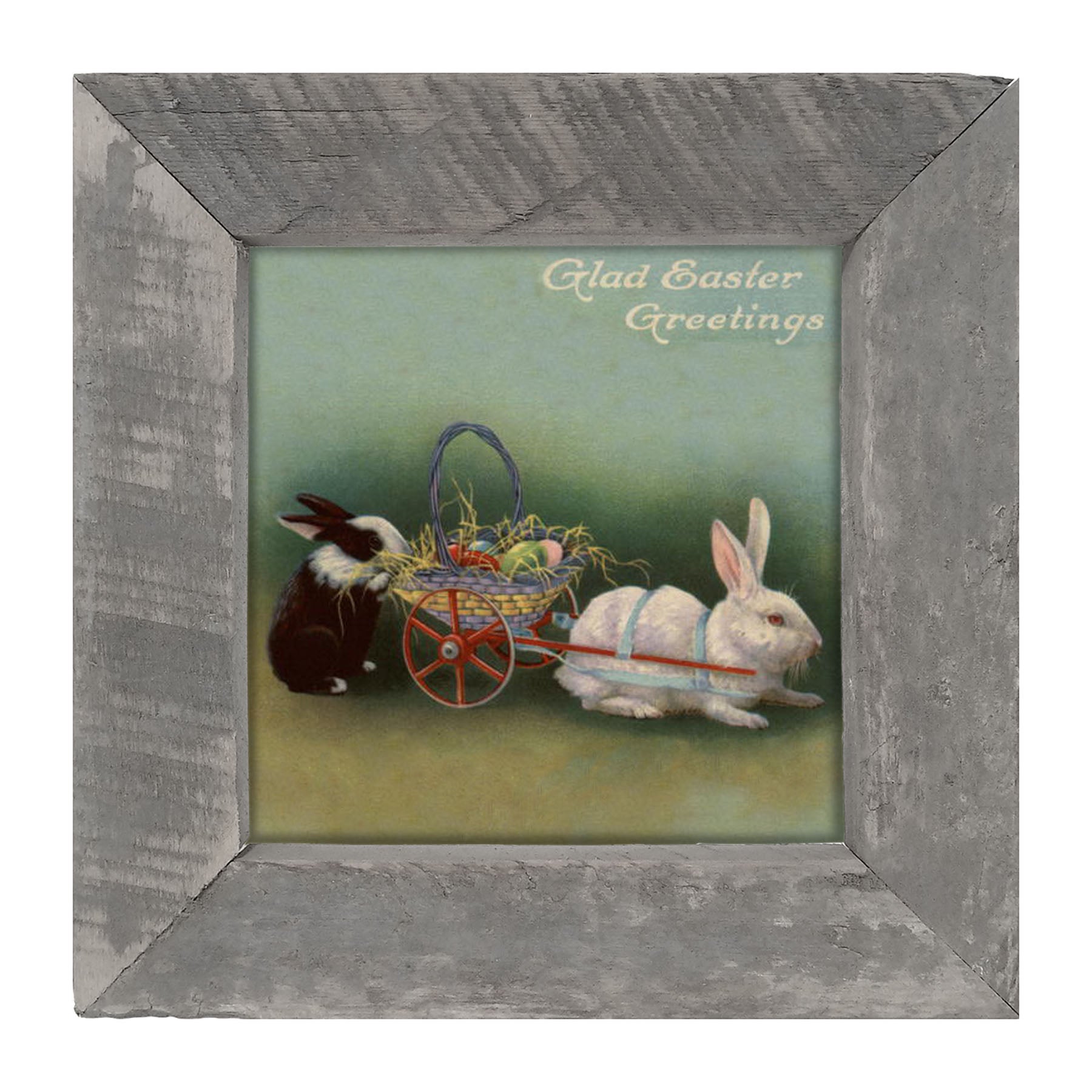 Blue Pastel Bunnies - Framed art