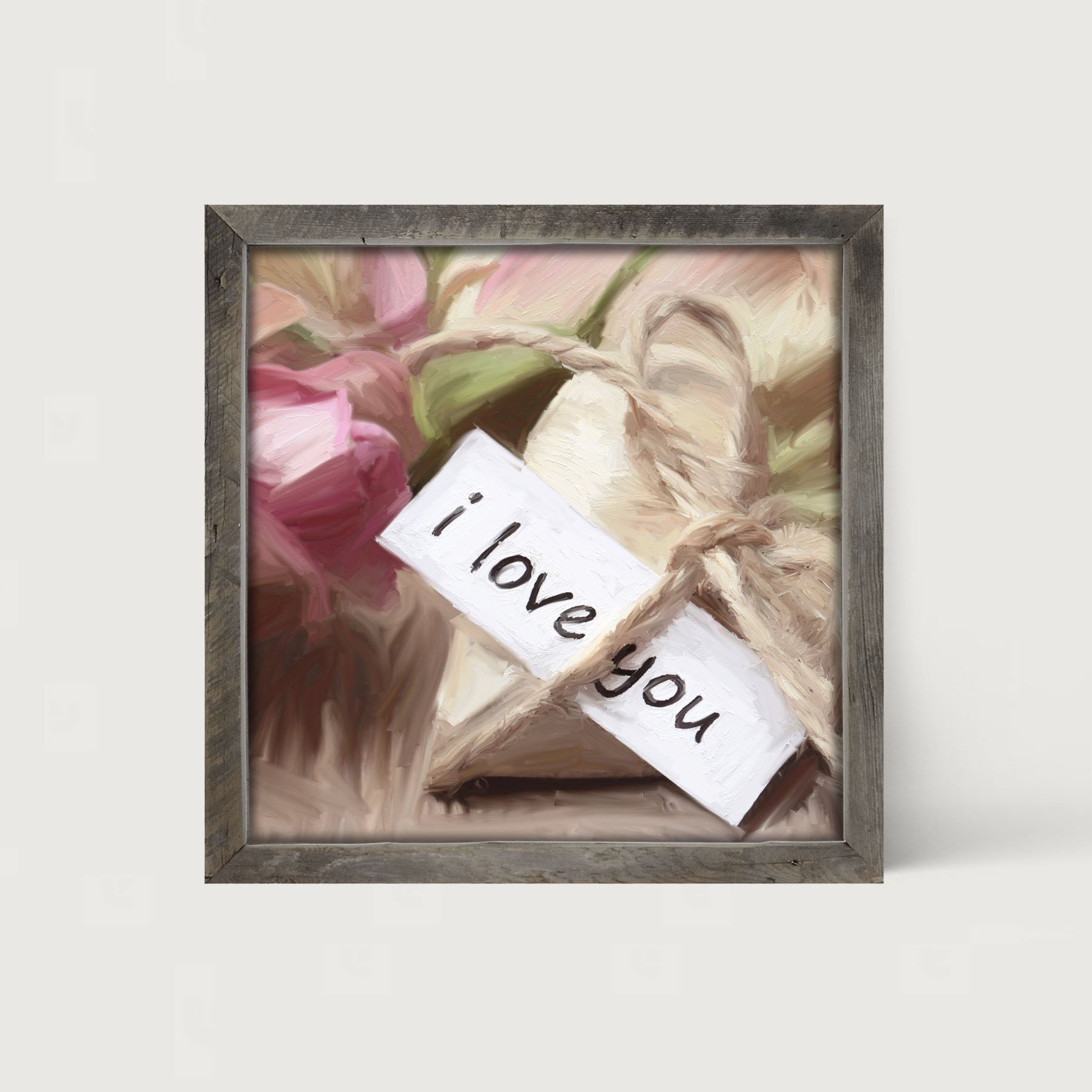 I Love You Heart - Framed art