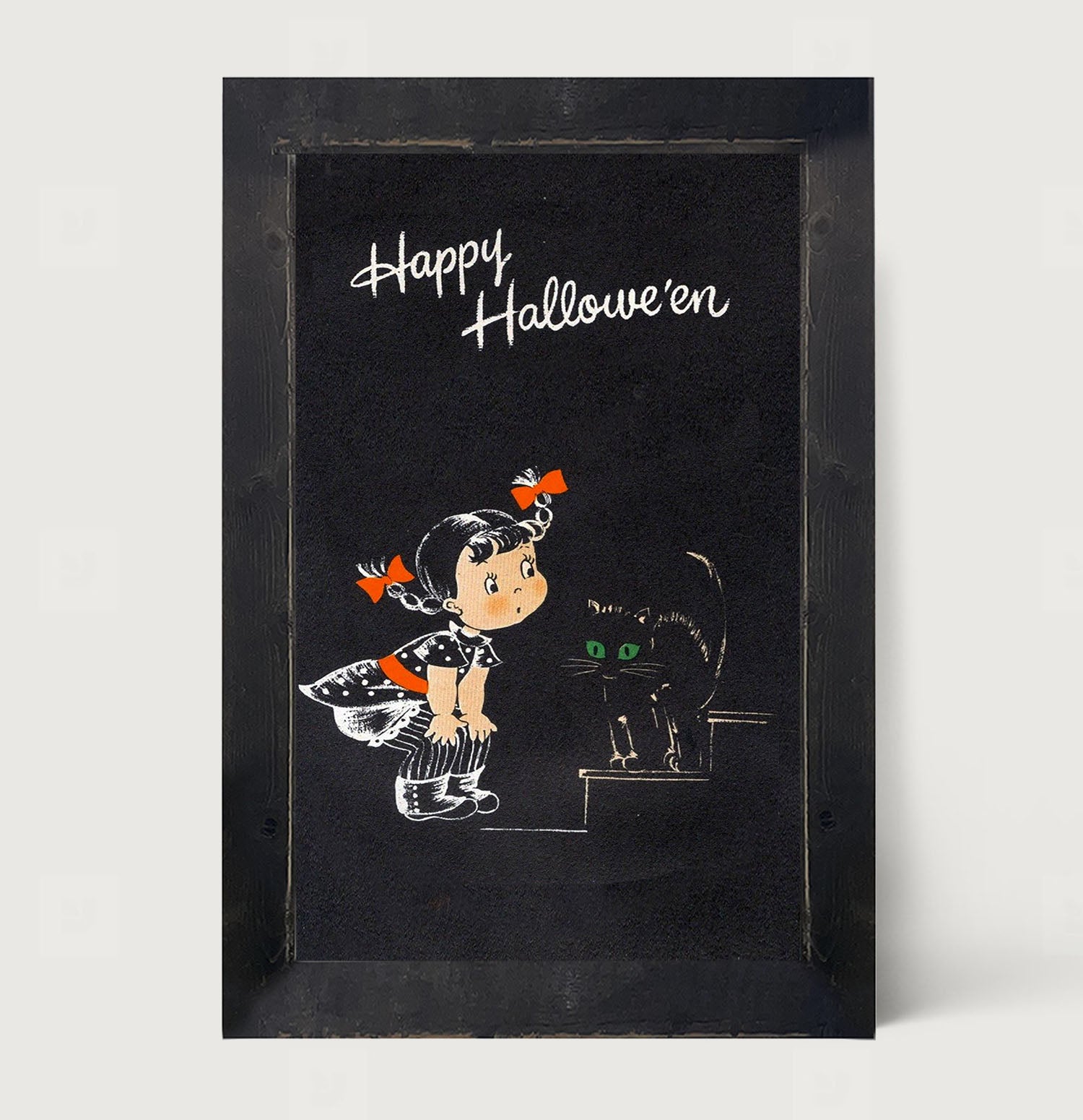 Happy Halloween girl - Framed art
