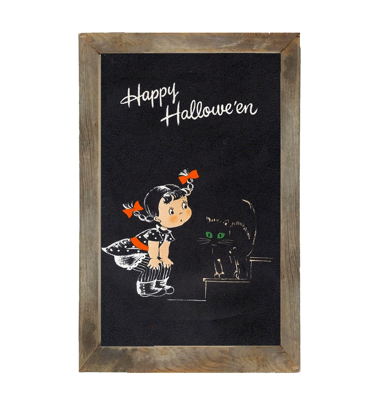 Happy Halloween girl - Framed art