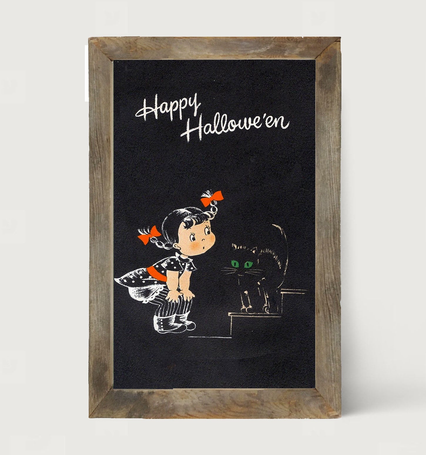 Happy Halloween girl - Framed art