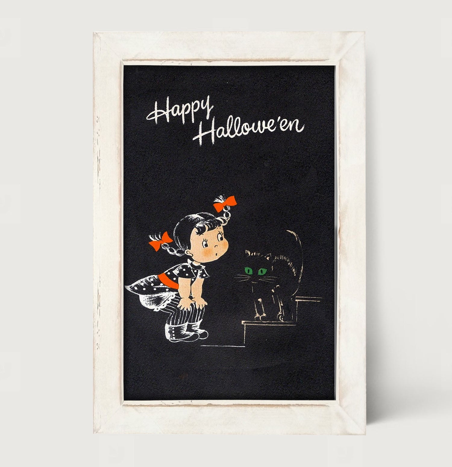 Happy Halloween girl - Framed art