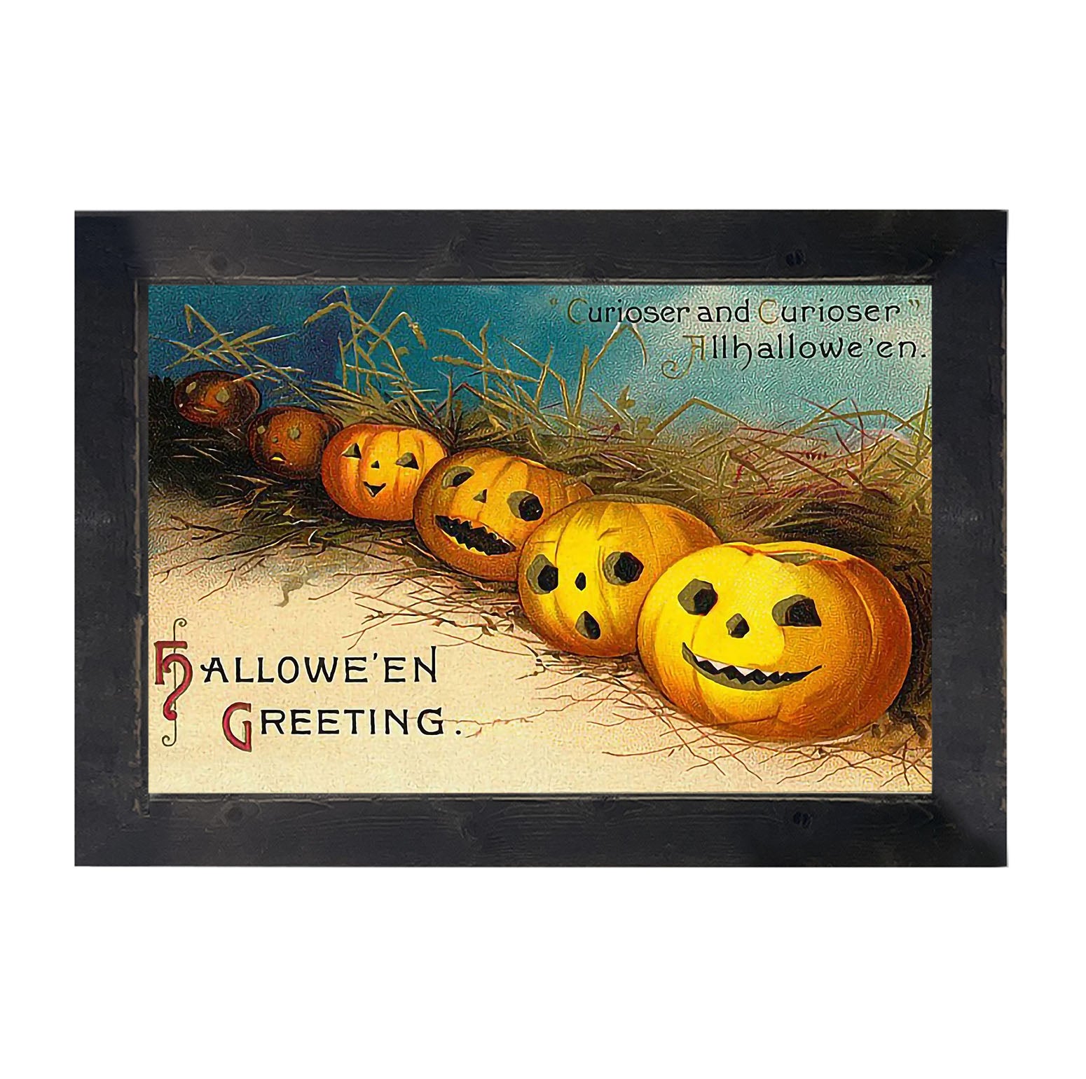 Halloween Greeting Jack-o-Lanterns - Framed art