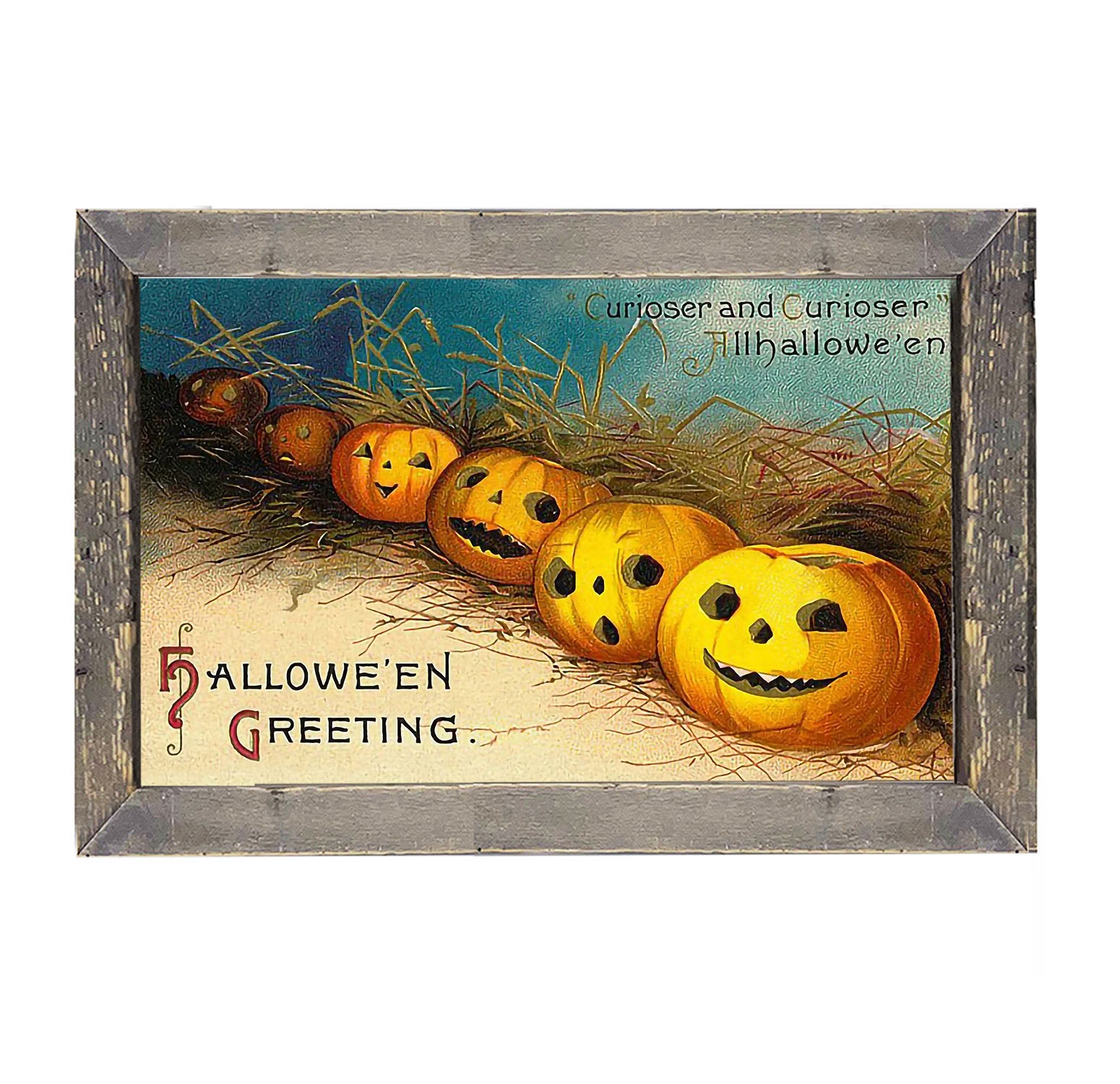 Halloween Greeting Jack-o-Lanterns - Framed art