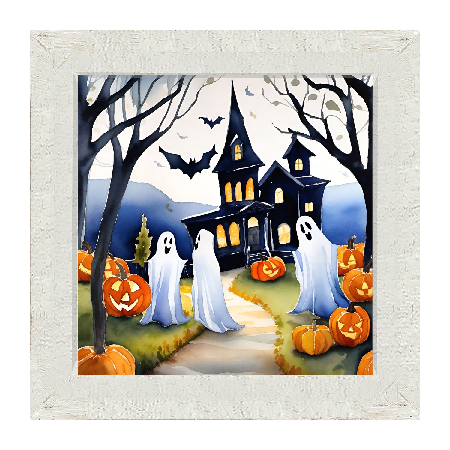 Happy ghosts - Framed art