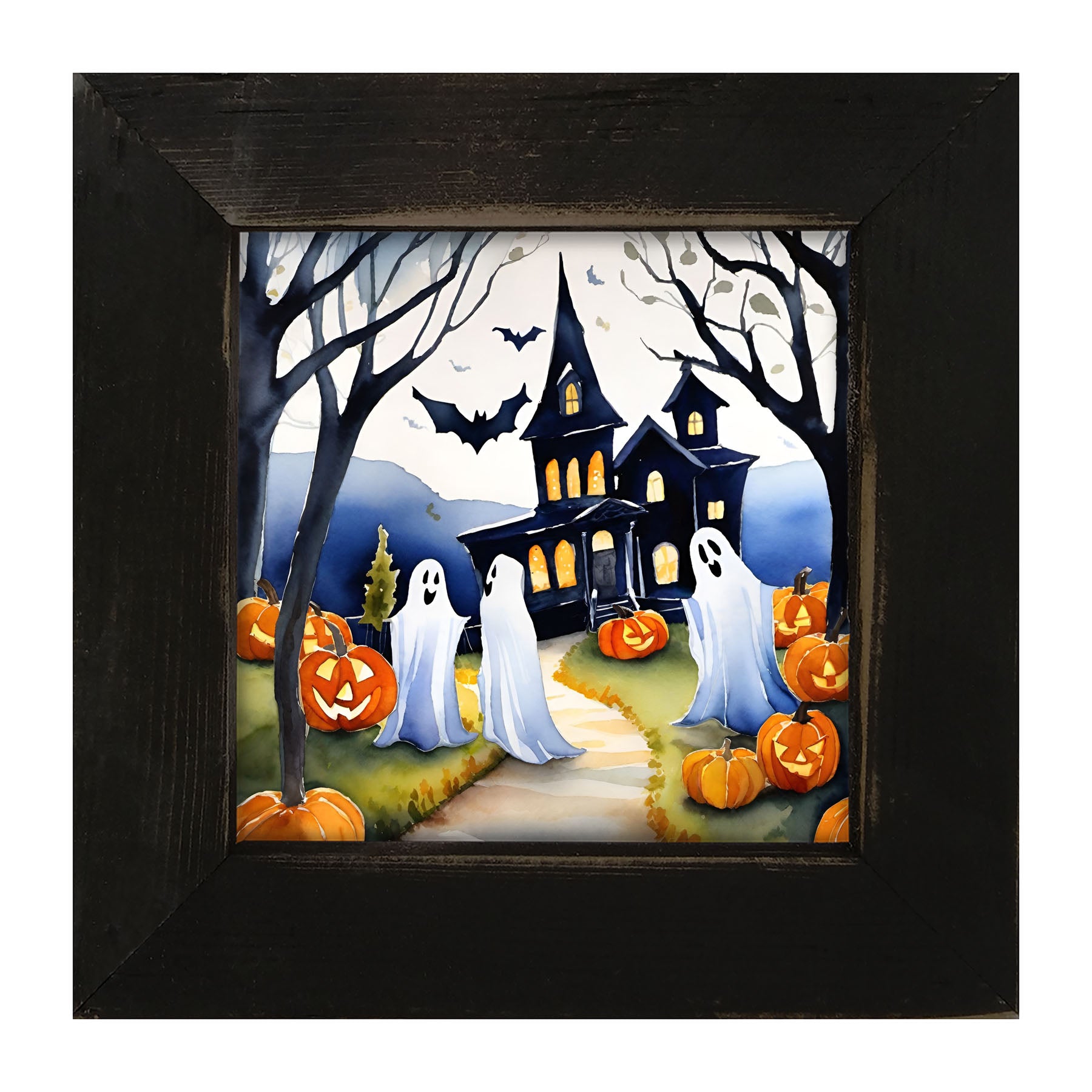 Happy ghosts - Framed art