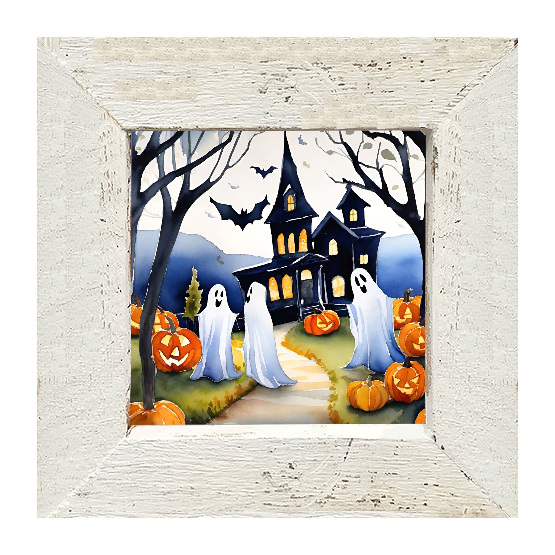 Happy ghosts - Framed art