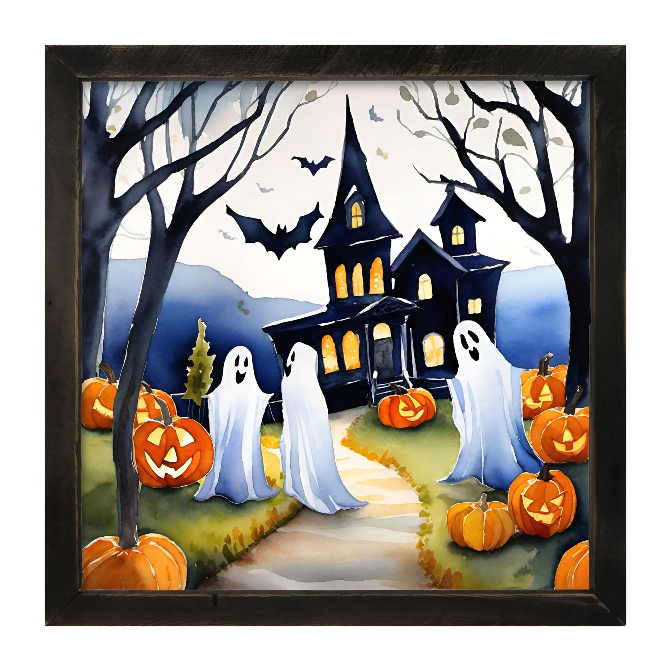 Happy ghosts - Framed art