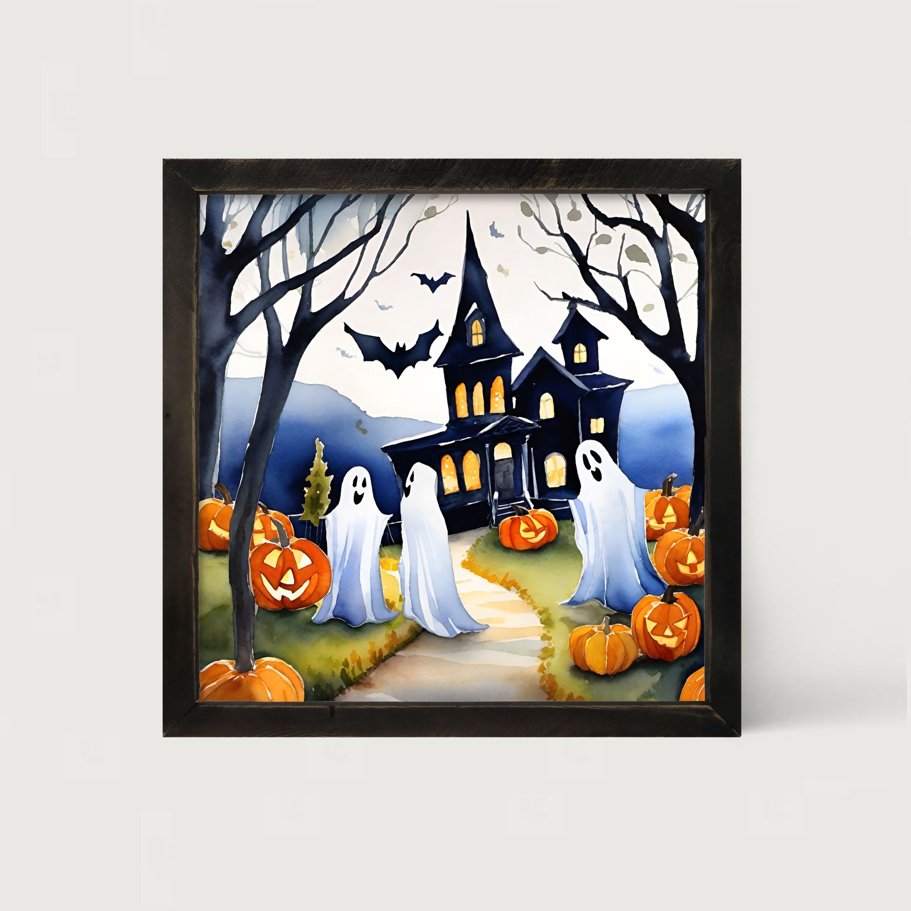 Happy ghosts - Framed art