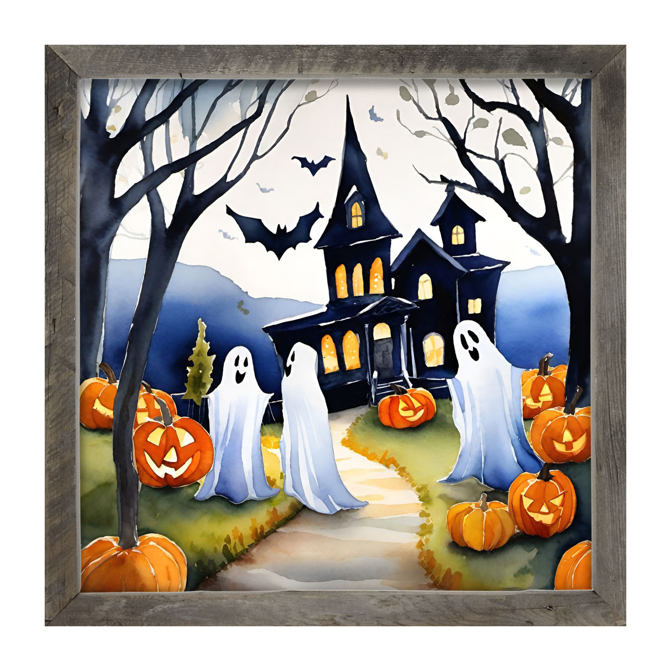 Happy ghosts - Framed art