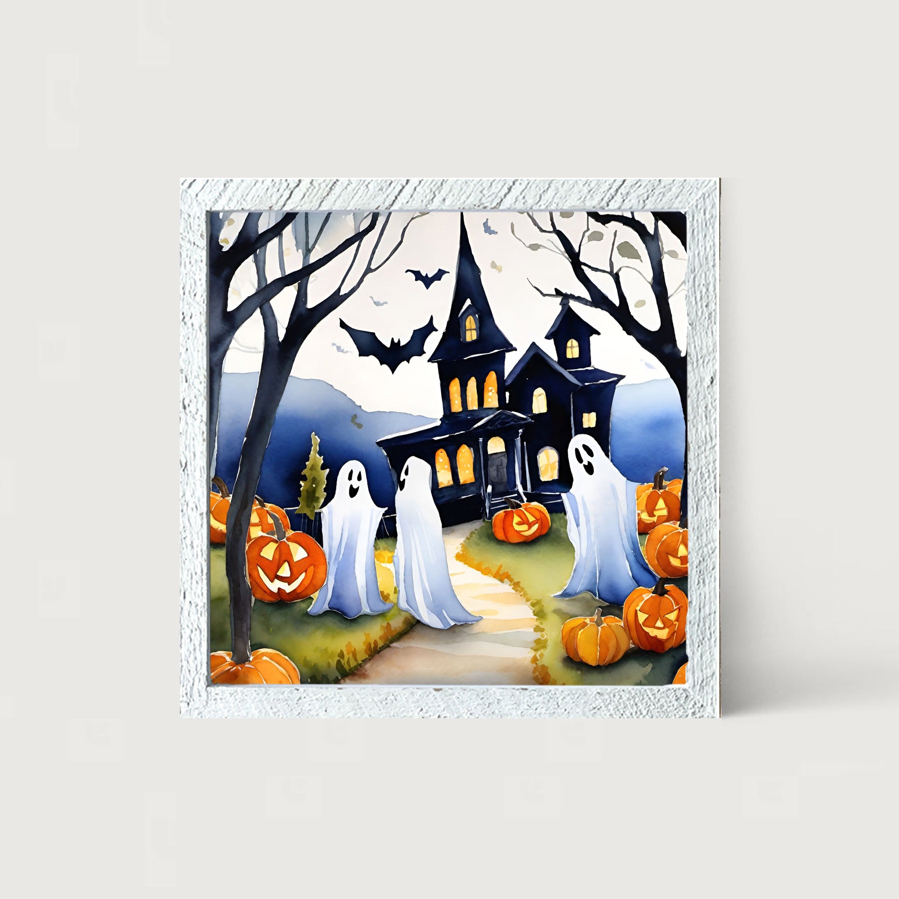 Happy ghosts - Framed art