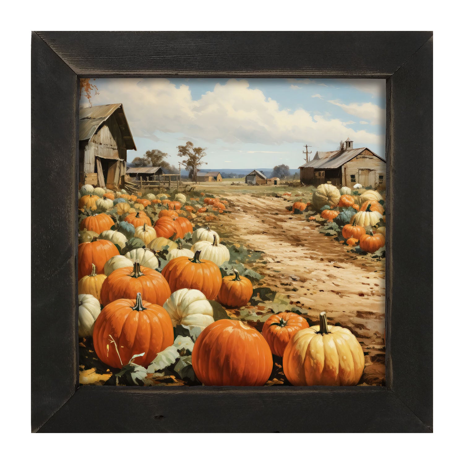 Field of Pumpkins - Framed art