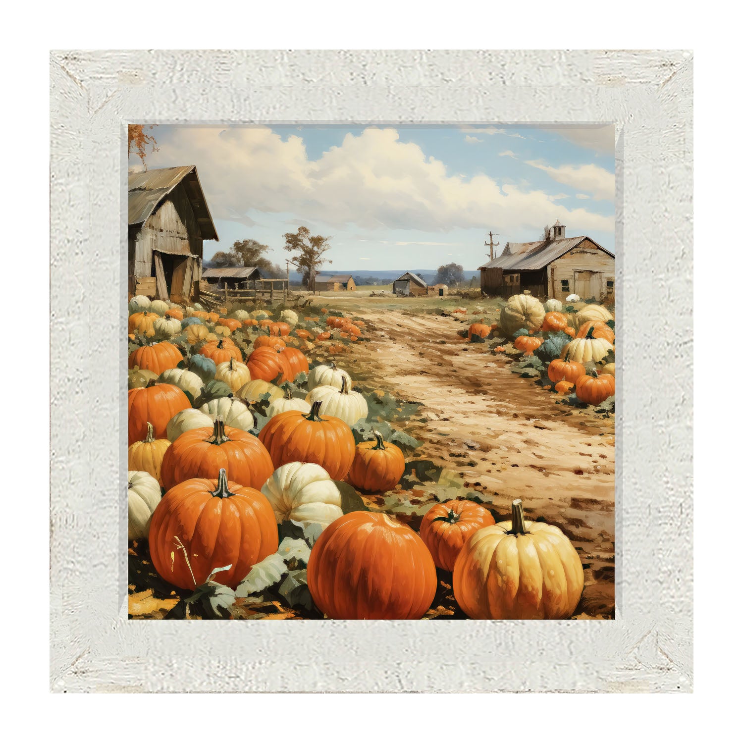 Field of Pumpkins - Framed art