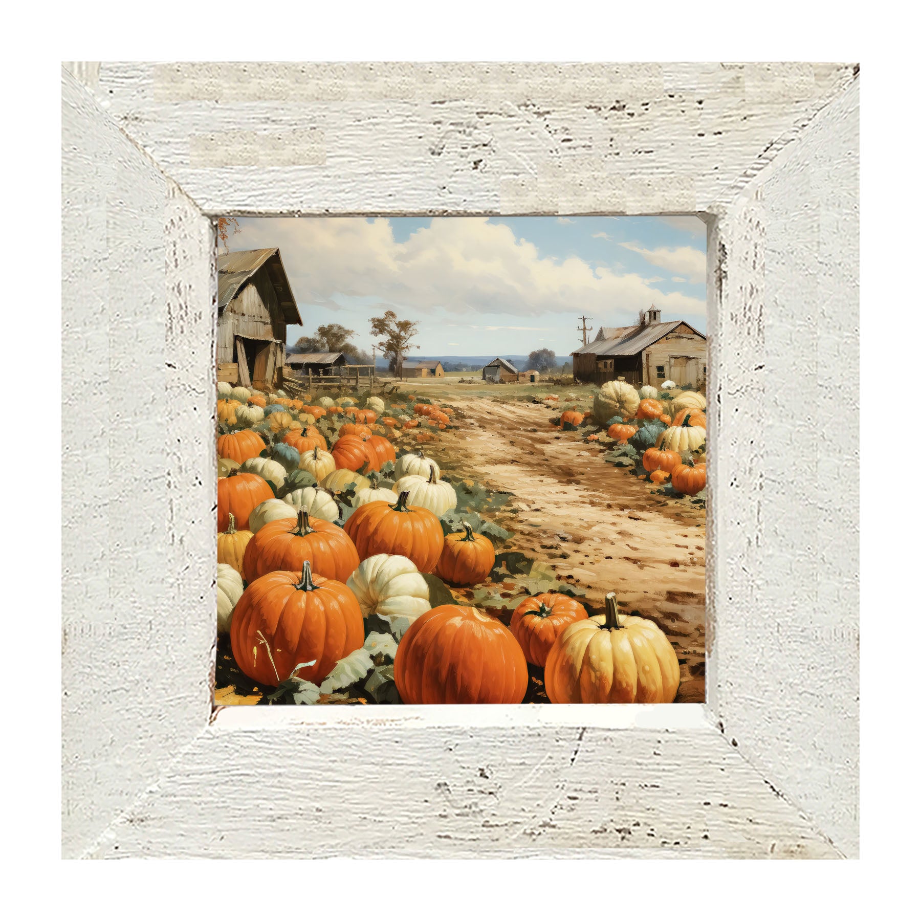 Field of Pumpkins - Framed art