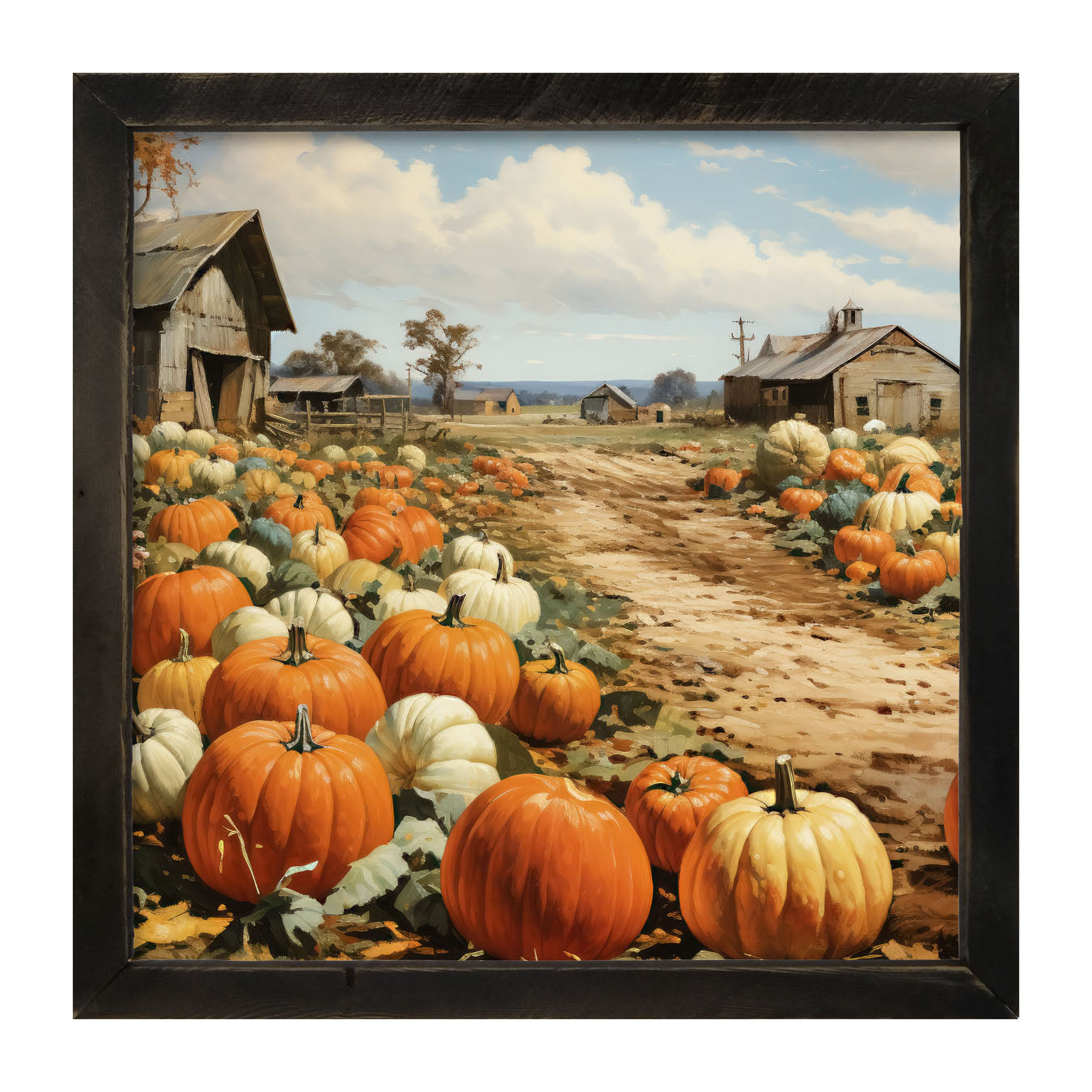 Field of Pumpkins - Framed art
