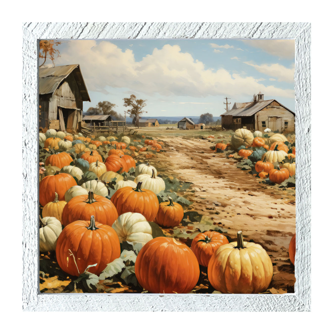 Field of Pumpkins - Framed art