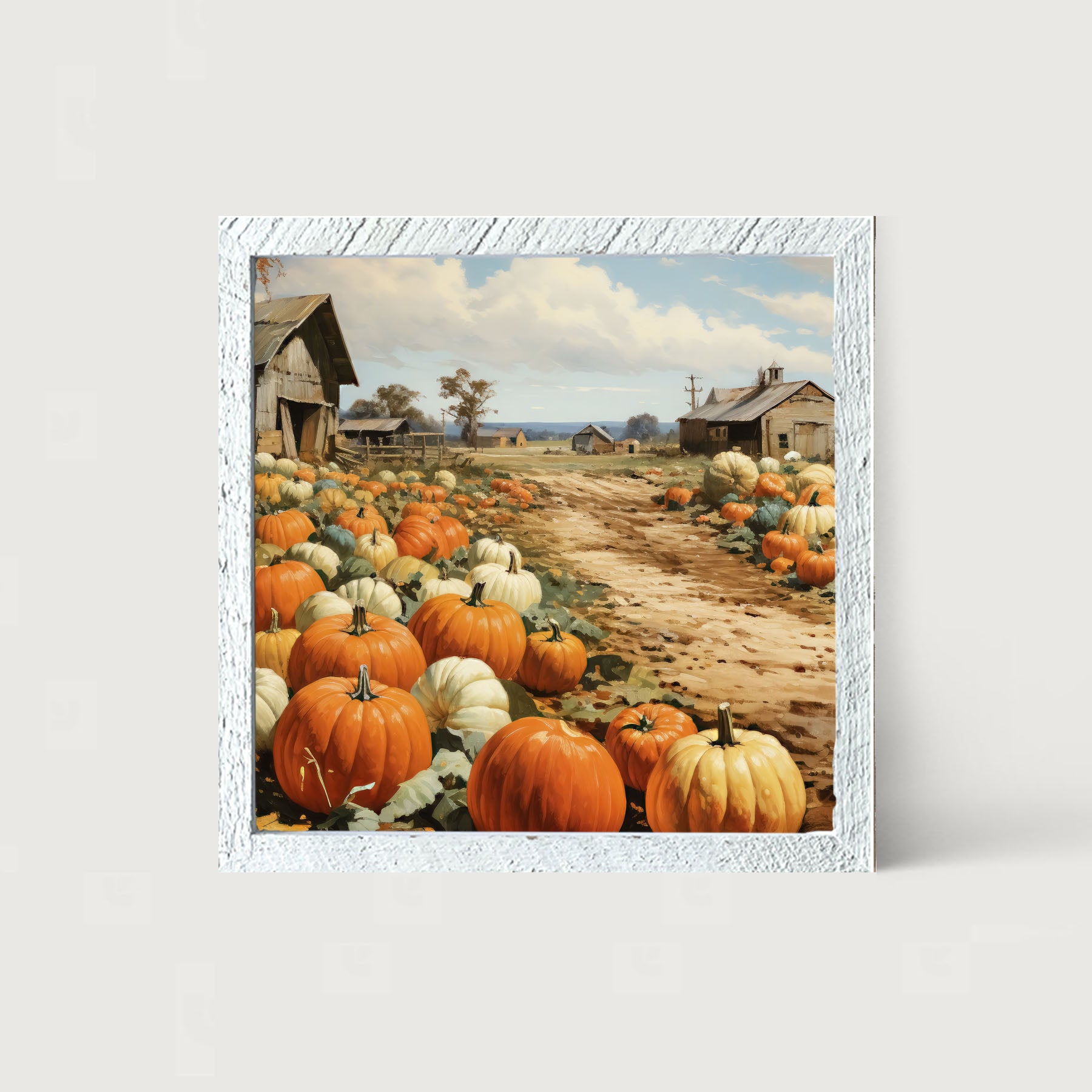 Field of Pumpkins - Framed art