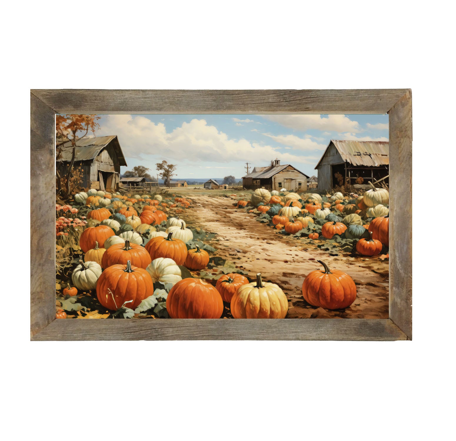 Field of Pumpkins - Framed art