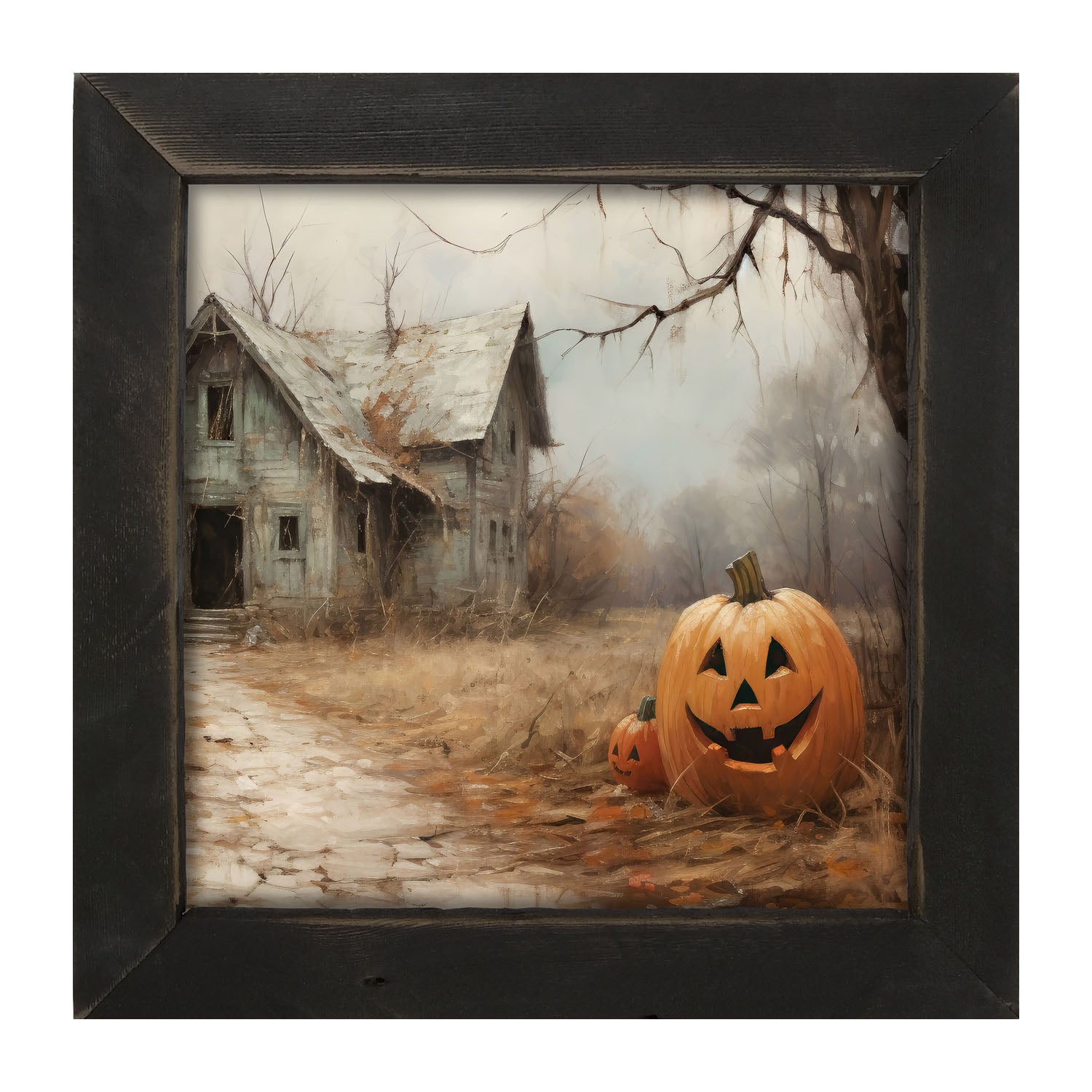 Abandoned house jackolanterns