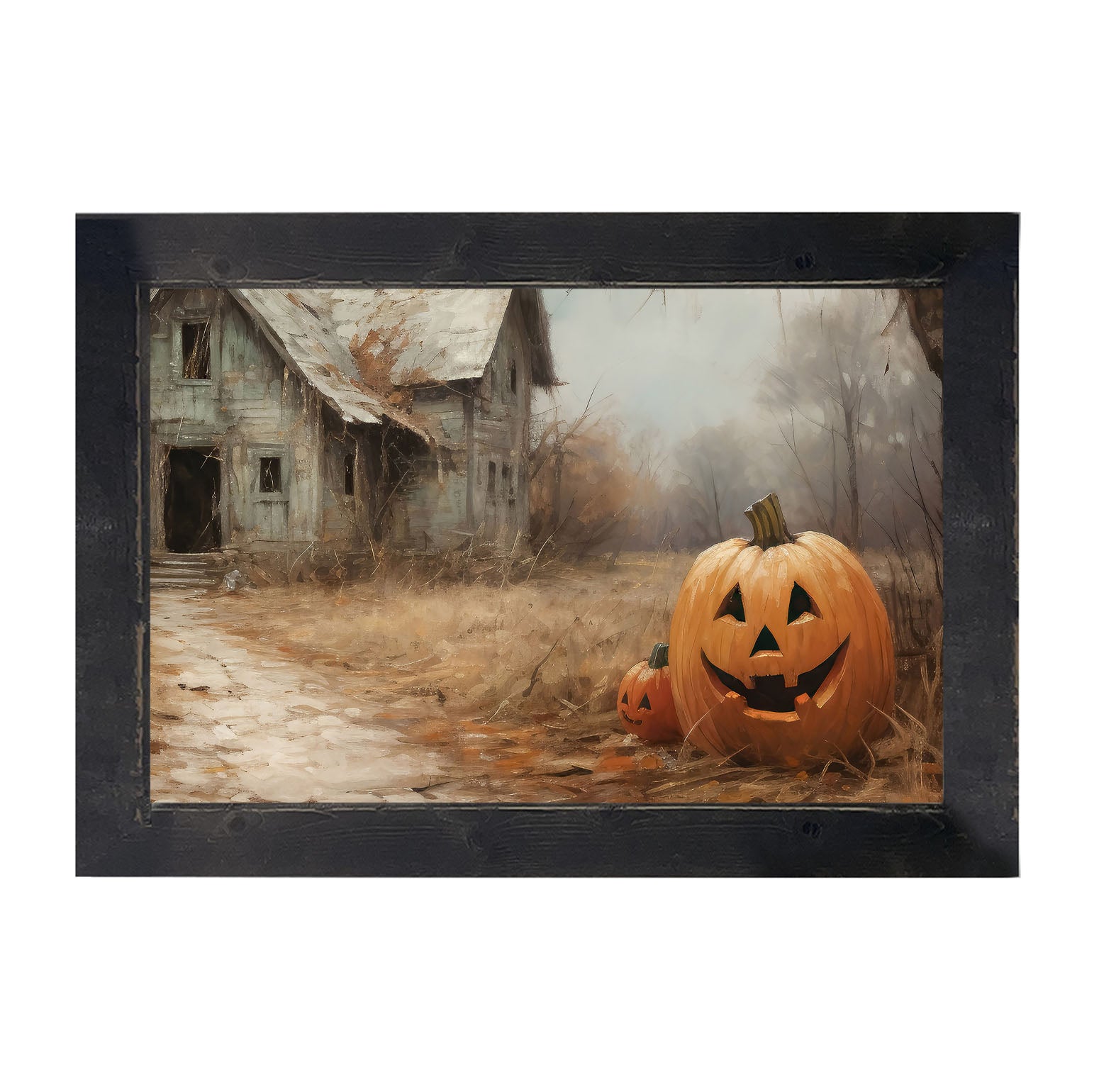 Abandoned house jackolanterns