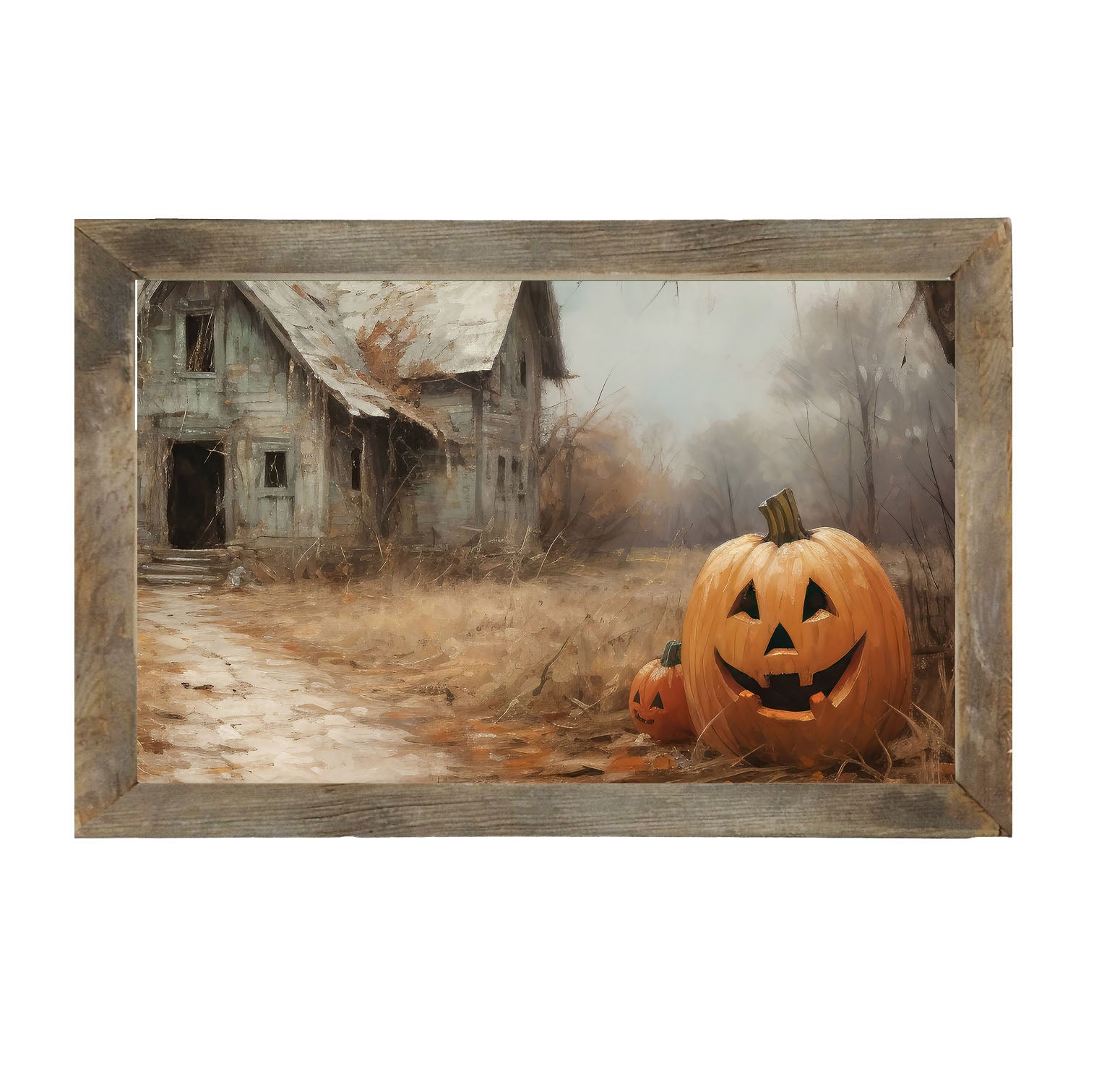 Abandoned house jackolanterns